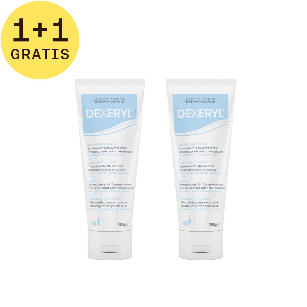 Dexeryl Verzachtende Crème | Zeer droge huid met neiging tot atopie 1+1 GRATIS