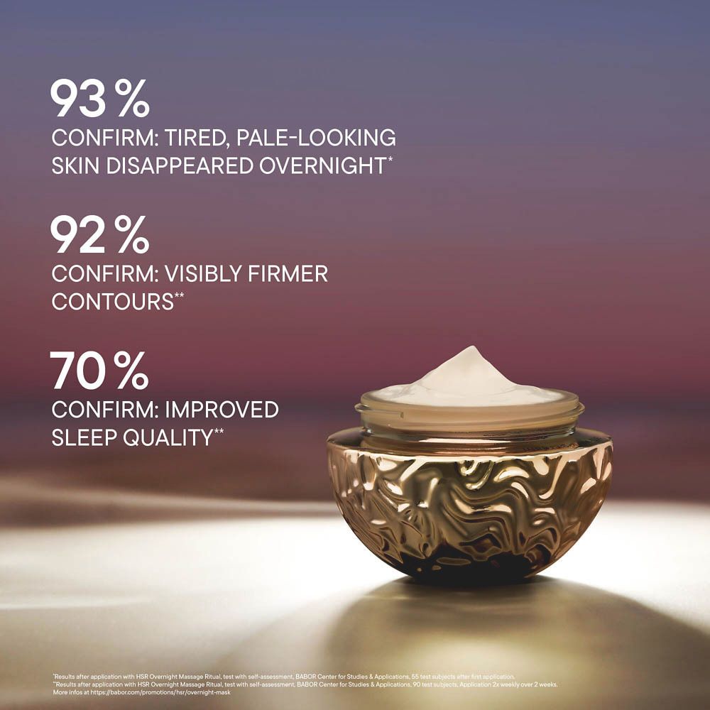 Witte doos met "BABOR HSR LIFTING overnight mask".