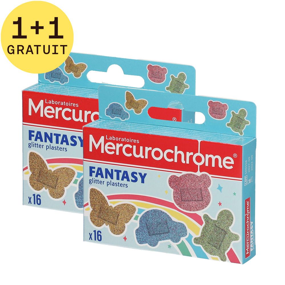 Mercurochrome® Pansements Paillettes 1+1 GRATUIT