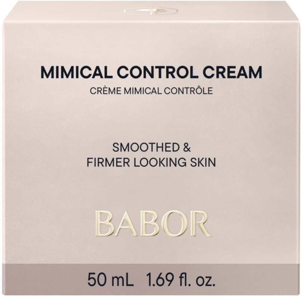 Productverpakking. Opschrift MIMICAL CONTROL CREAM, BABOR. 50 ml.
