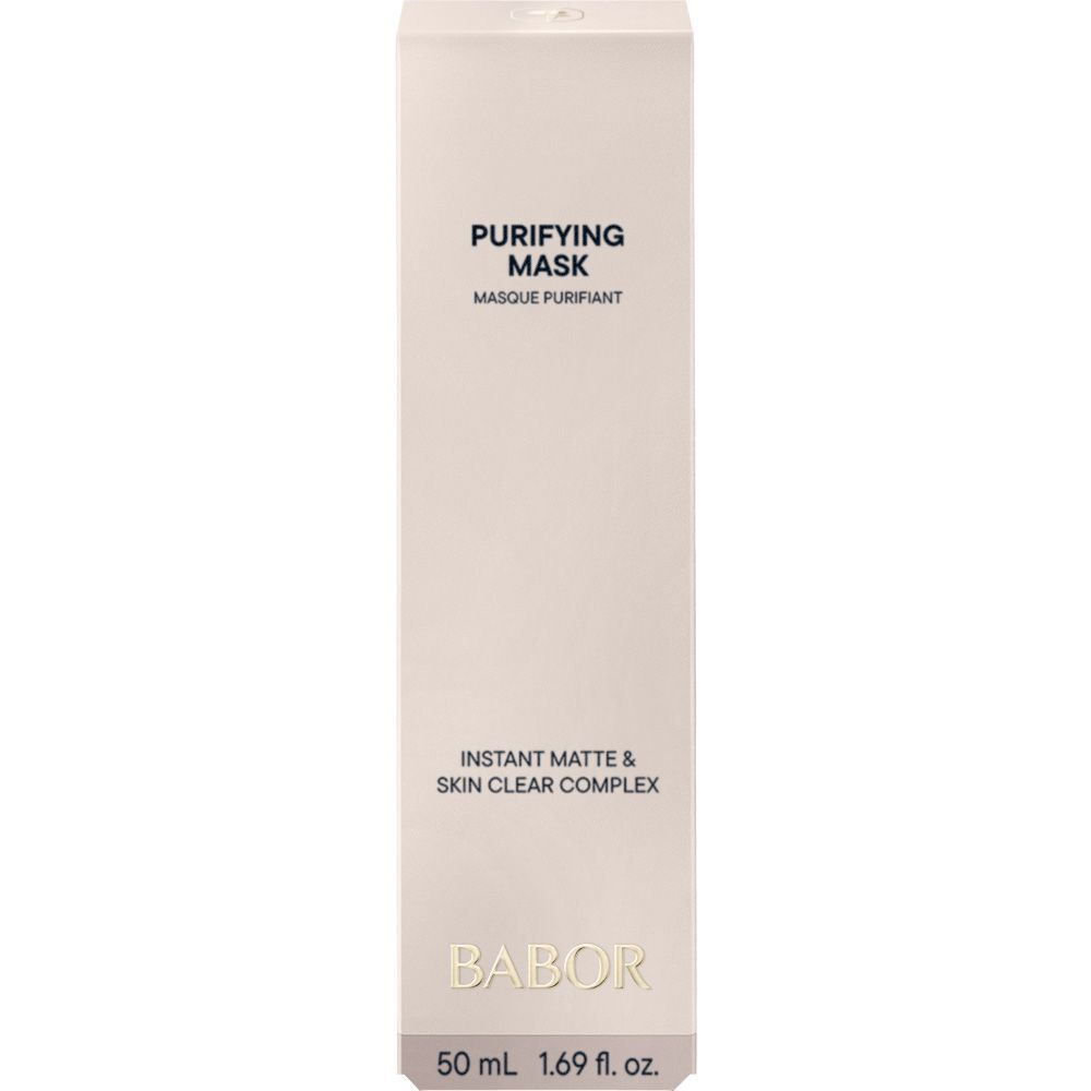 Witte verpakking met PURIFYING MASK en BABOR-logo. 50 ml.