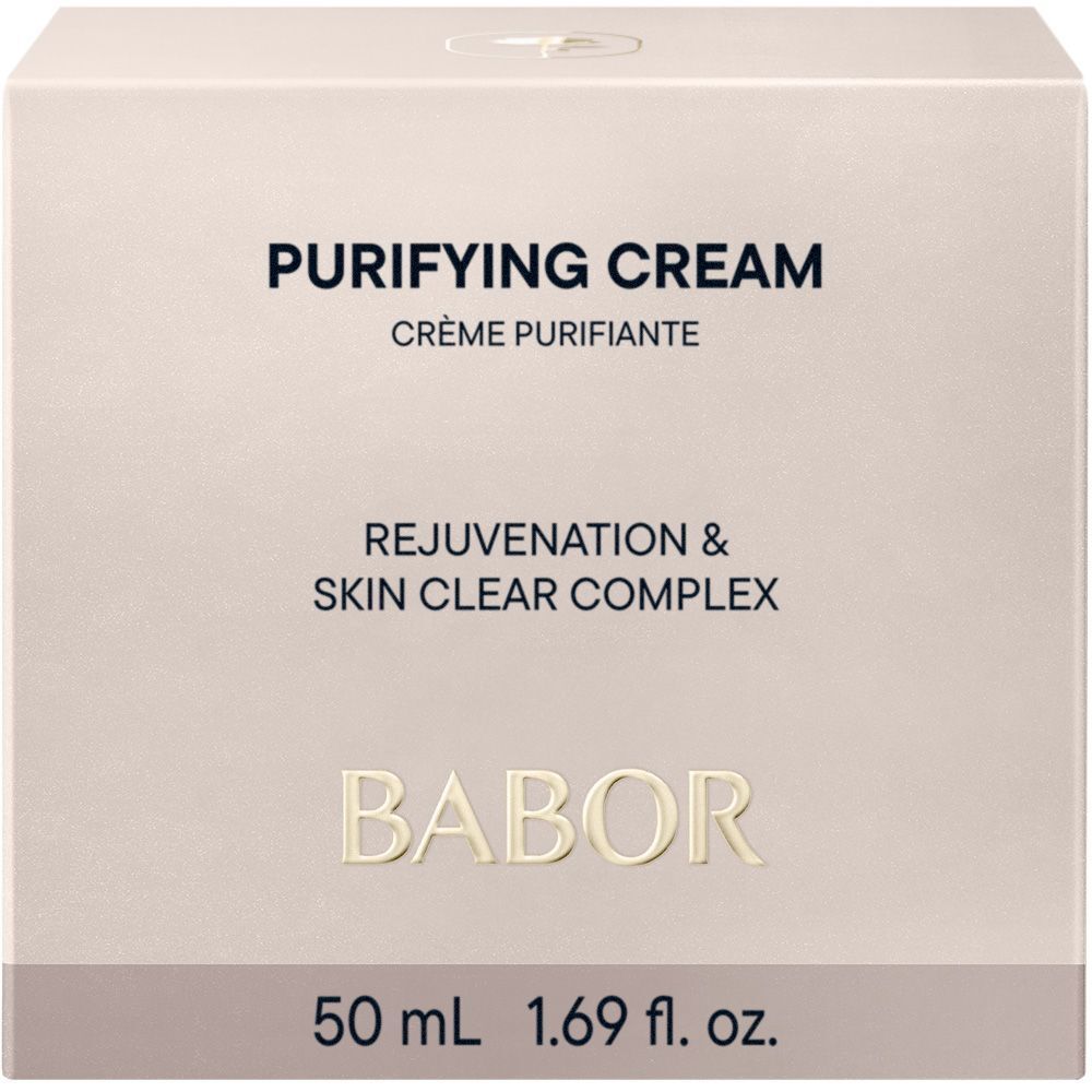 Verpakking met BABOR PURIFYING CREAM. Op de verpakking staat 50 ml.