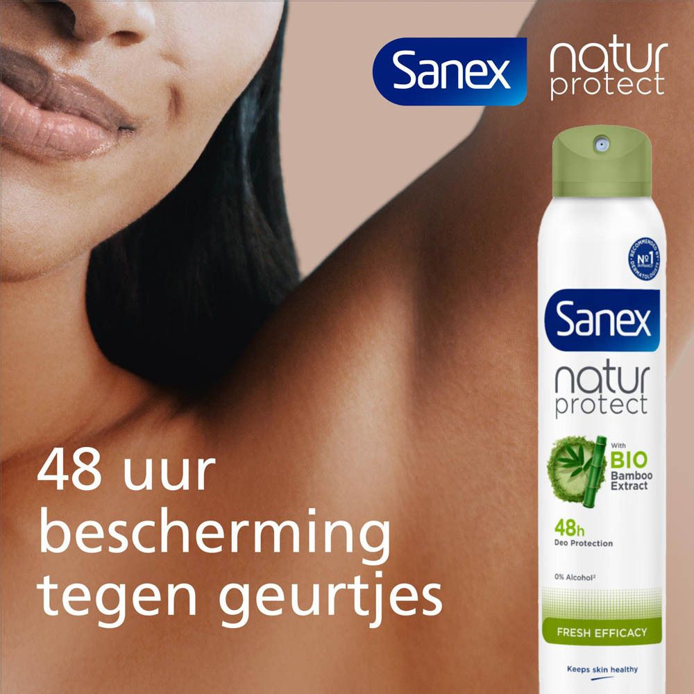 Sanex Natur Protect | Deodorant met Bamboe-extract | 24 uur frisse werking