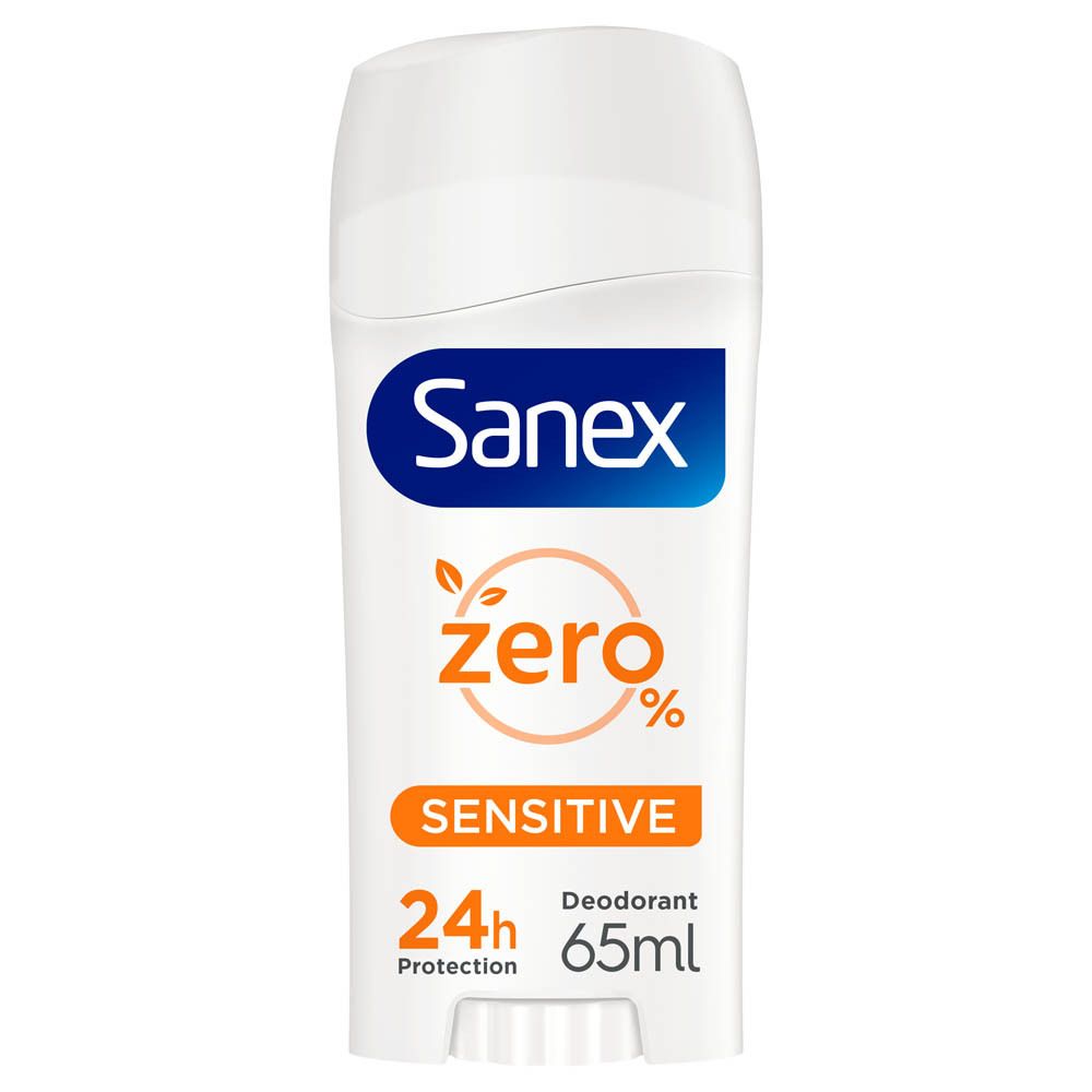 Sanex Zero% Sensitive Déodorant Stick pour Peaux Sensibles 24h