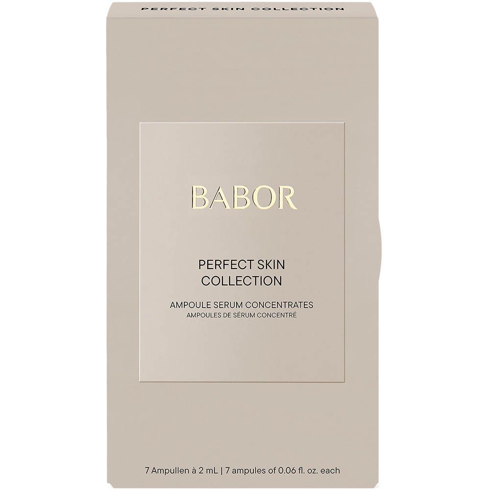 Beige verpakking met Babor-logo en productnaam. Bevat 7 ampullen van 2 ml.