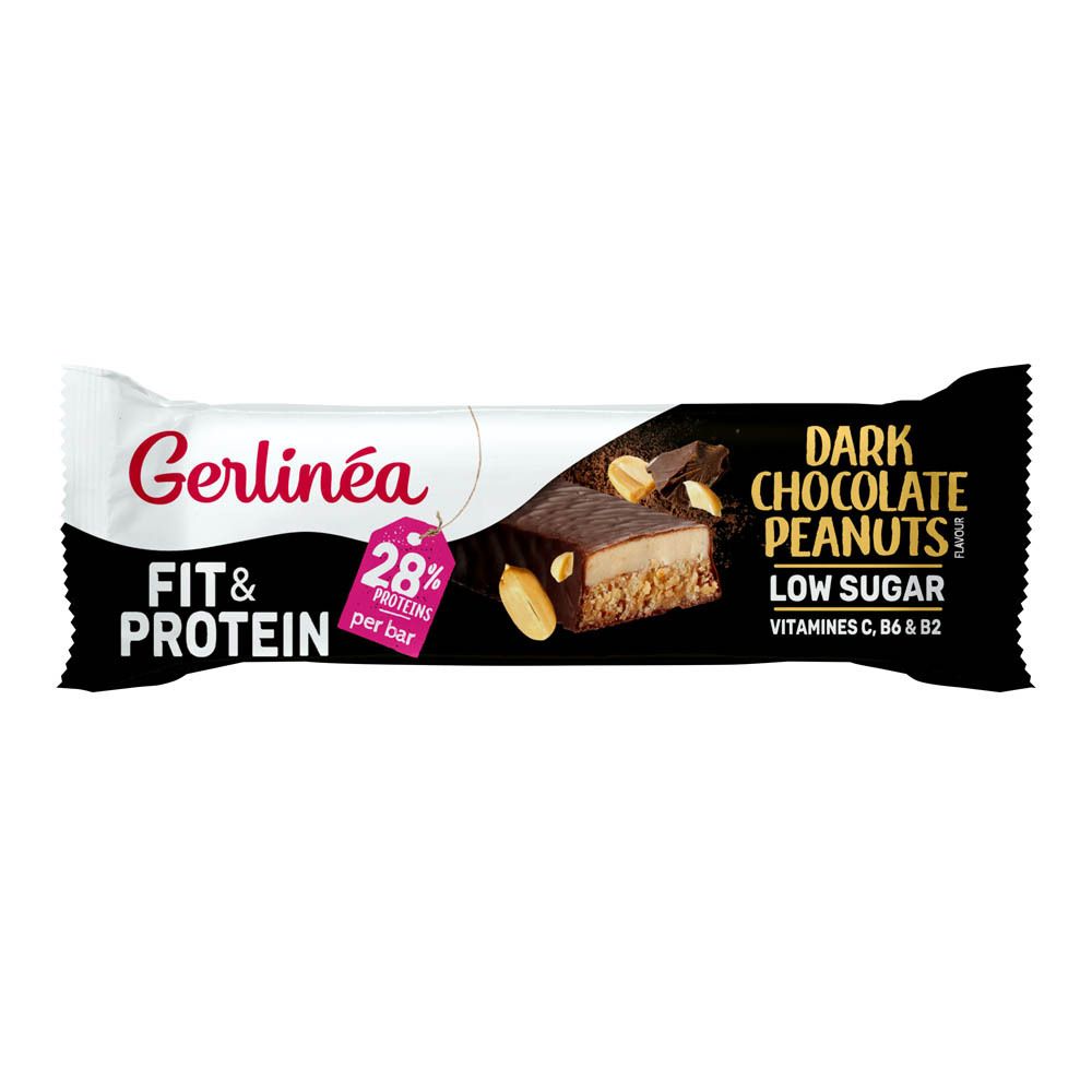 Gerlinéa Fit & Protein Reep Dark Chocolate Peanuts