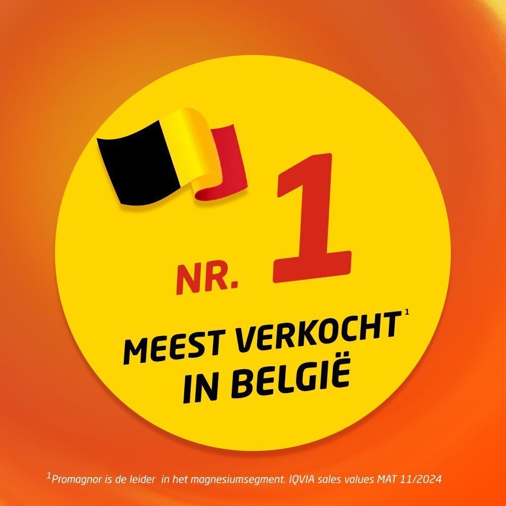 Gele cirkel met Belgische vlag en tekst: NR. 1, MEEST VERKOCHT IN BELGIË.