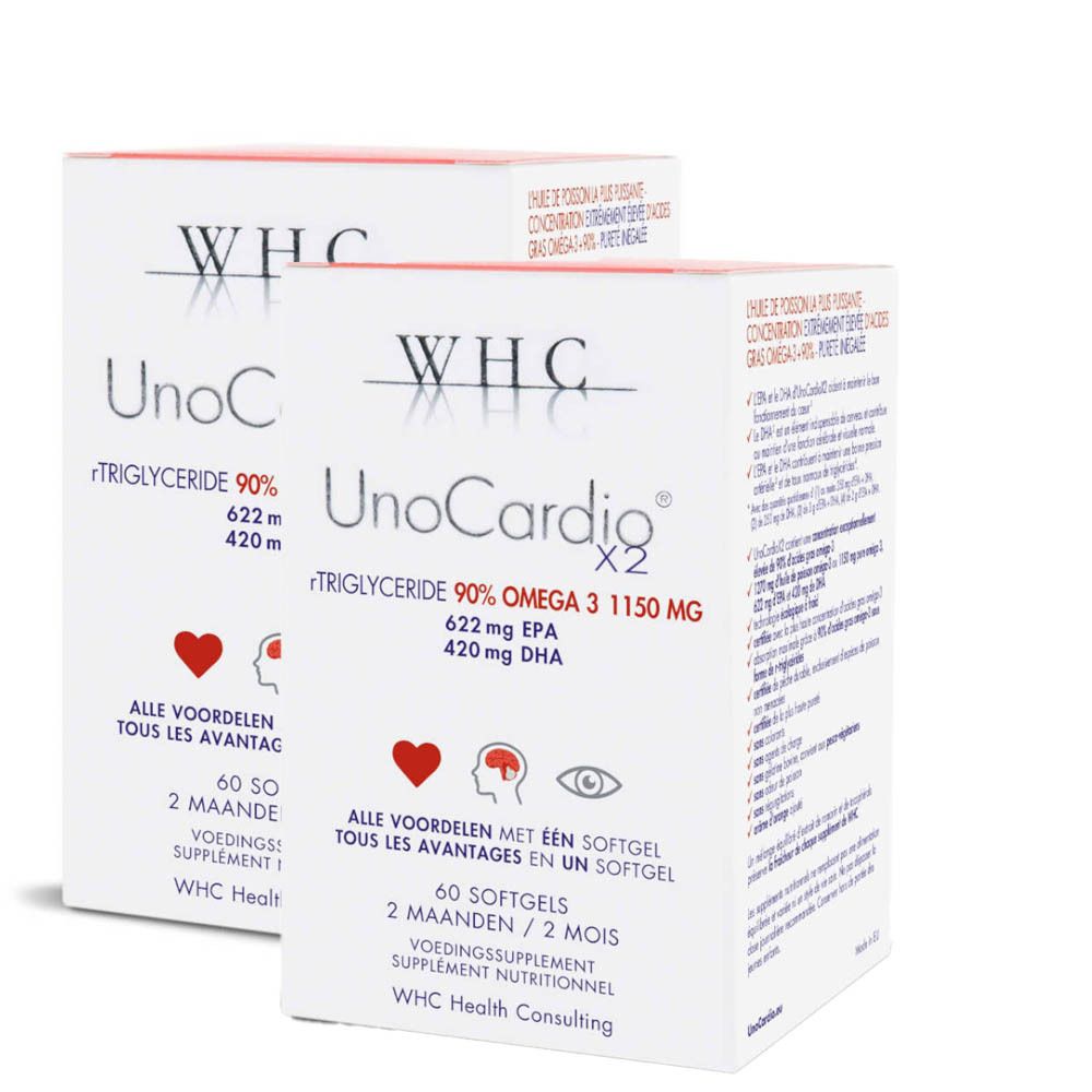 WHC UNOCARDIO Hooggedoseerde omega3 Duo