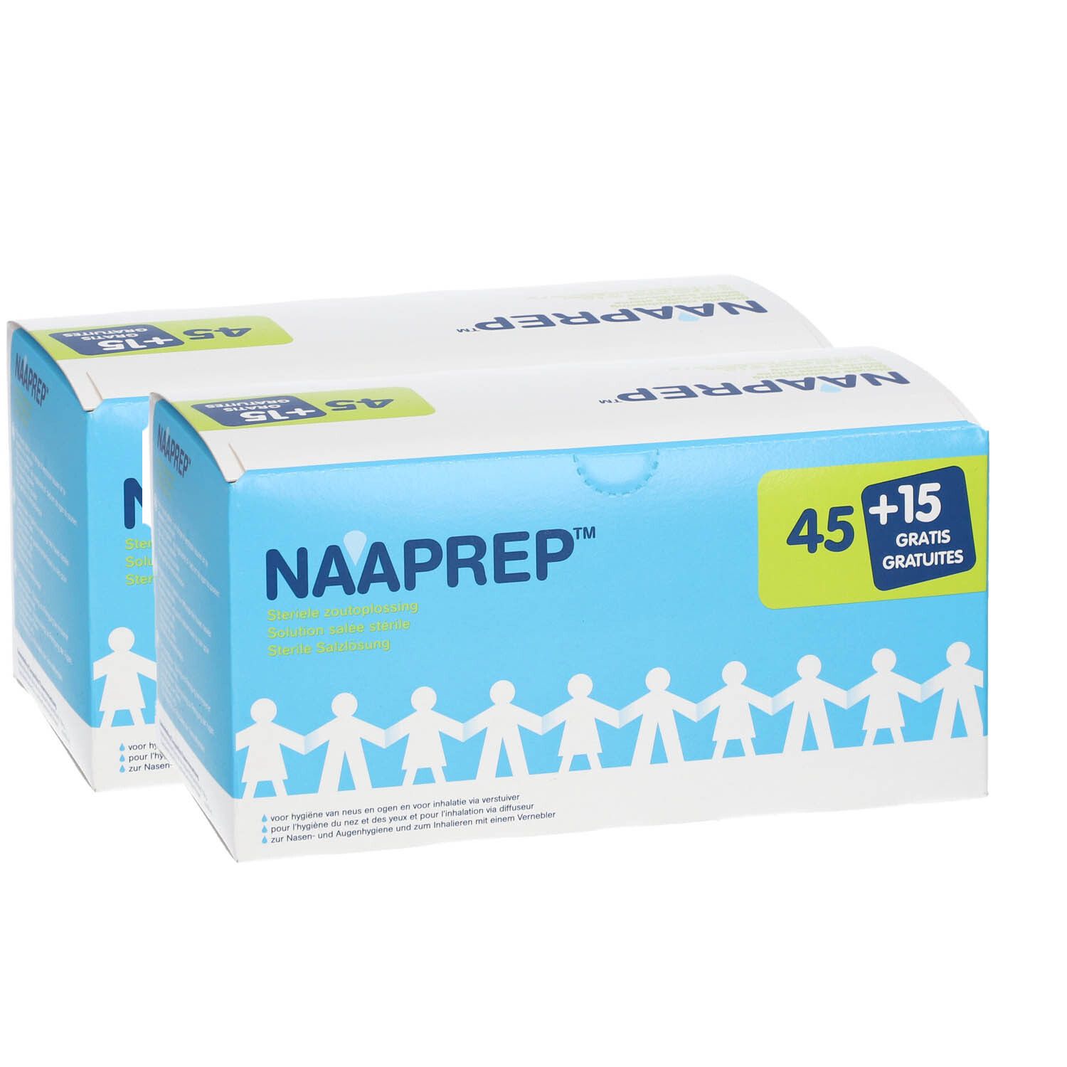 Naaprep Sérum Physiologique + 15 Ampoules GRATUITES - Nez, Yeux, Oreilles pour Bébés et Enfants