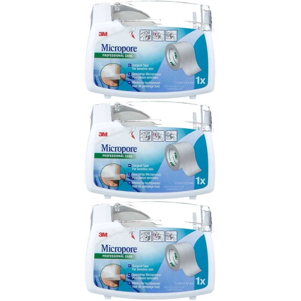 3M Micropore Medische Hechtpleister 2,5 cm x 9,14 m 1530-1/D