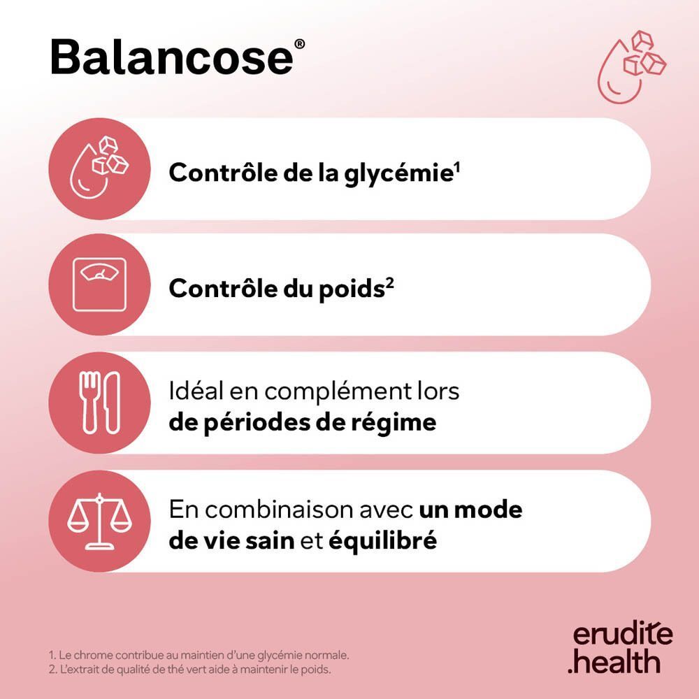 Balancecose : contrôle de la glycémie et du poids, idéal en complément.