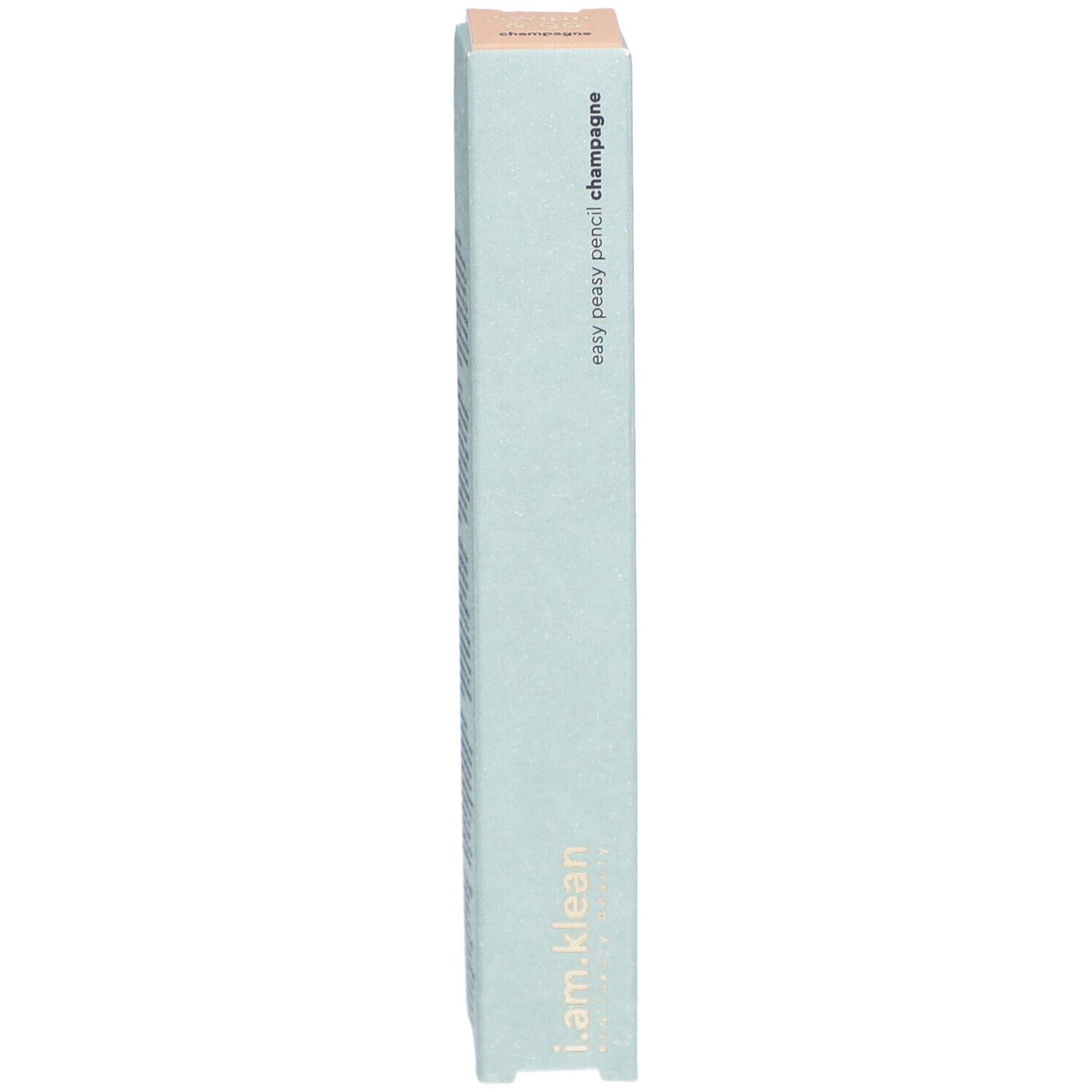 i.am.klean Eye Pencil Easy Peasy Champagner. Lichtgroene verpakking. Productnaam en merk zichtbaar. Vierkante vorm.