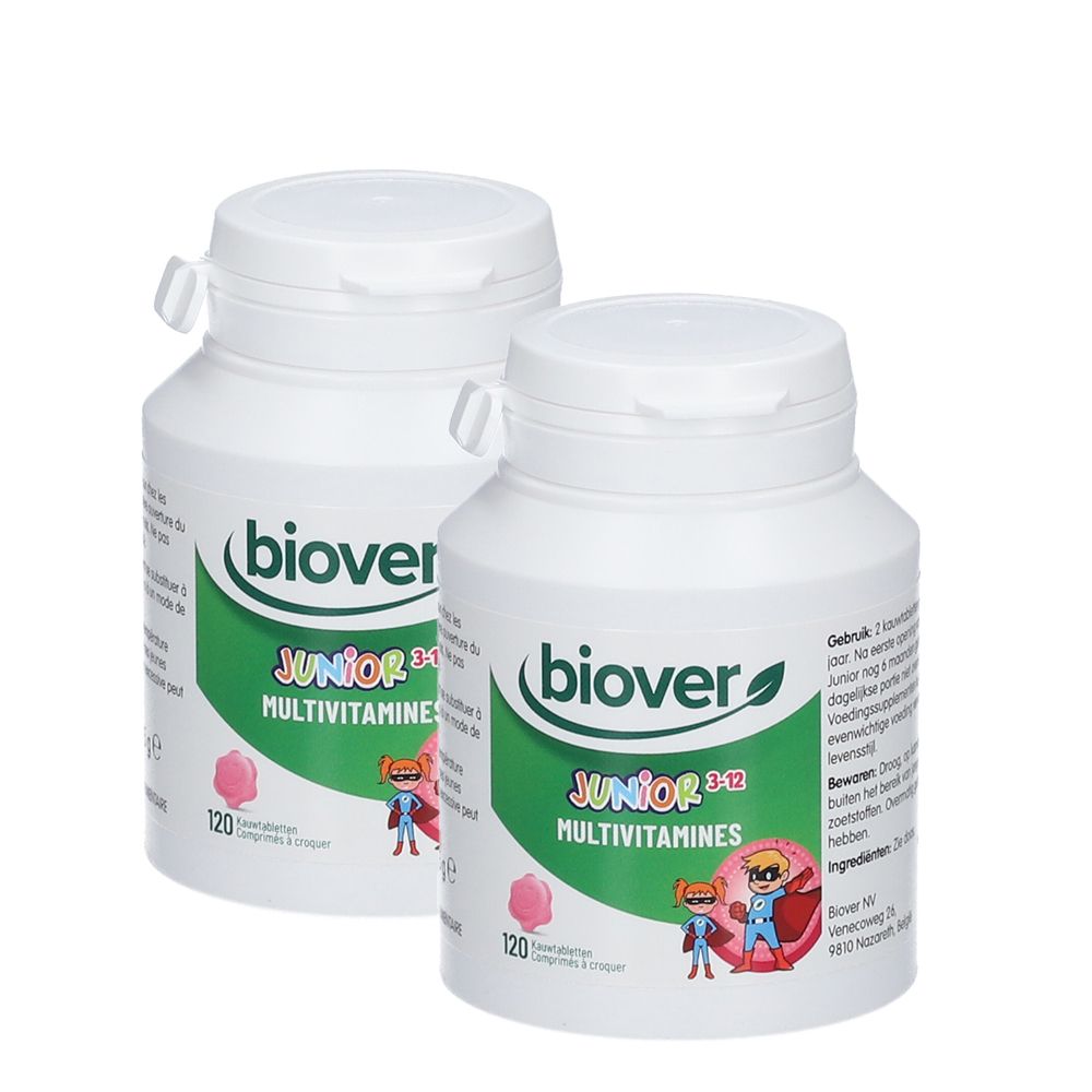 Biover Junior Multivitamines Extra D Framboise 1+1 GRATUIT