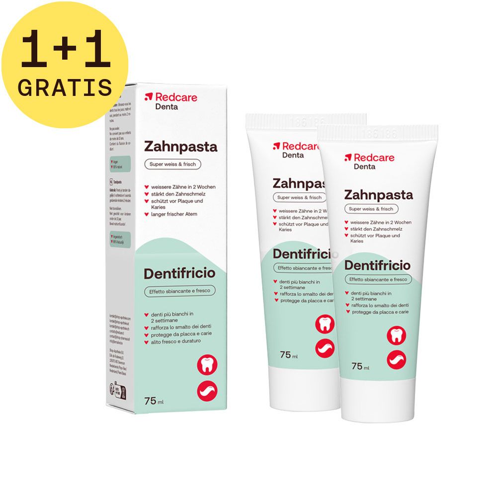 Redcare Denta Tandpasta 1+1 GRATIS