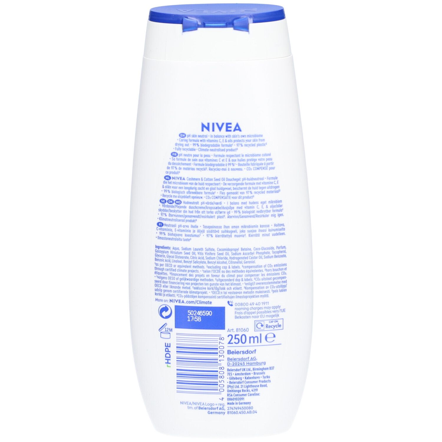 Nivea Douchecrème Soft Cashmere & Cottonseed Oil