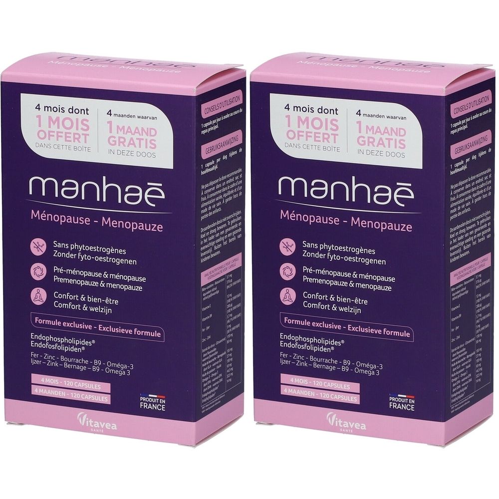 Manhaé Menopauze 3 maanden + 1 Gratis