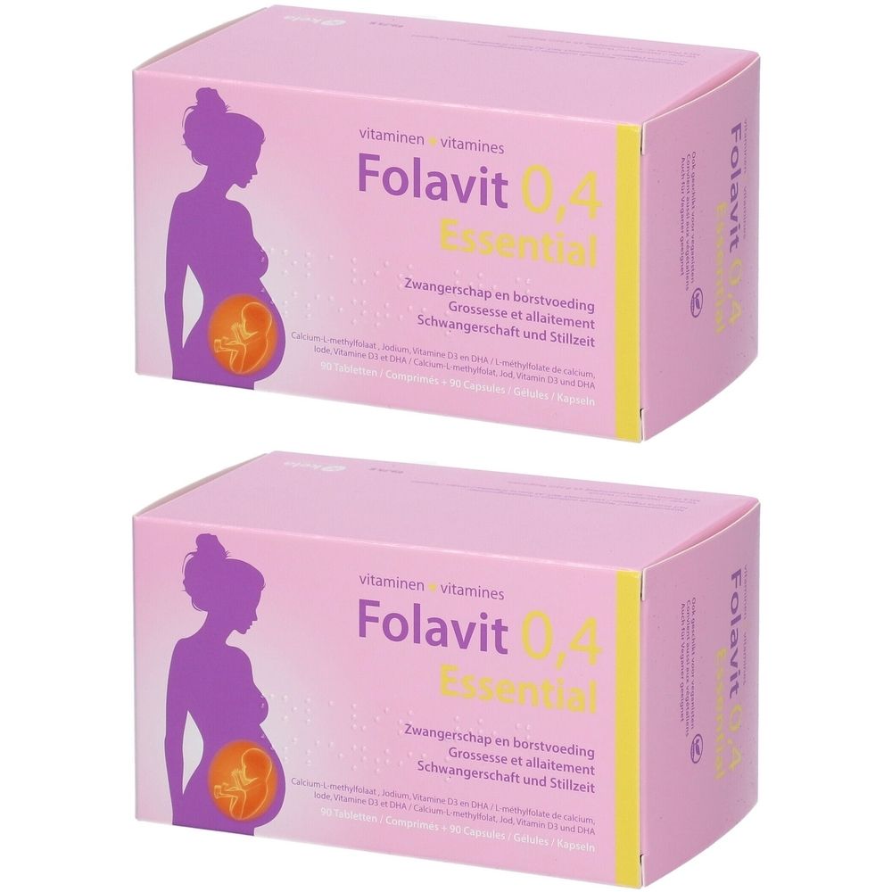 Folavit 0.4 Essentieel 90 tabletten + 90 capsules