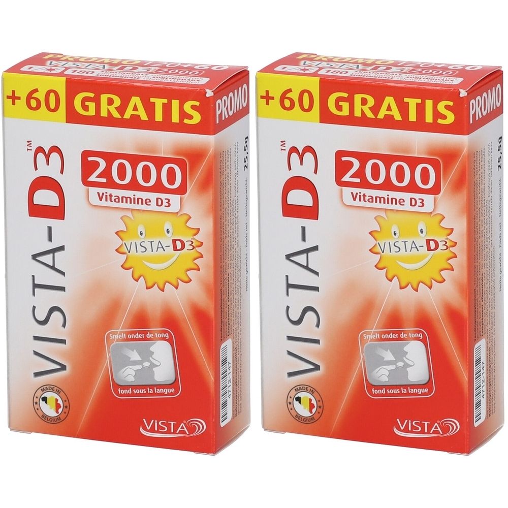 VISTA-D3™ 2000 + 60 GRATIS Fondant-tabletten