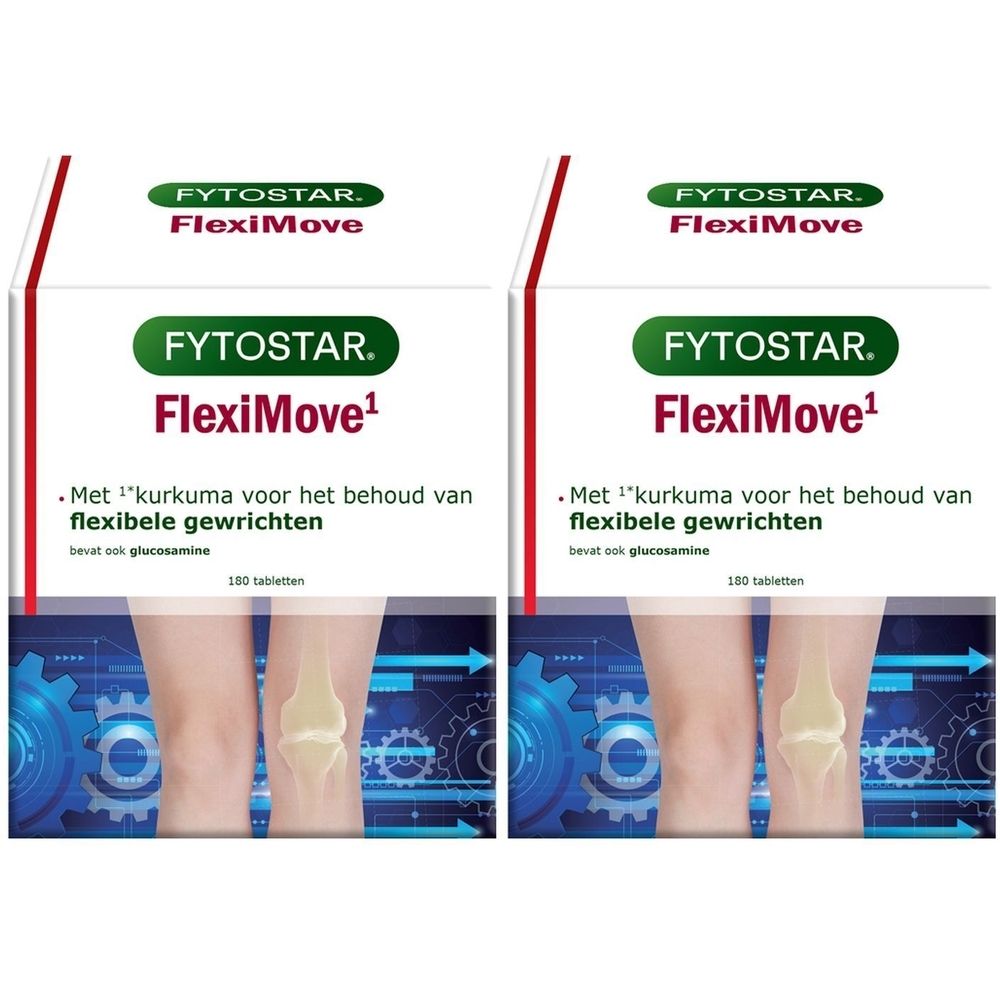 Fytostar FlexiMove Hoog-Curcumine + Glucosamine - soepele articulaties - voedingssupplement