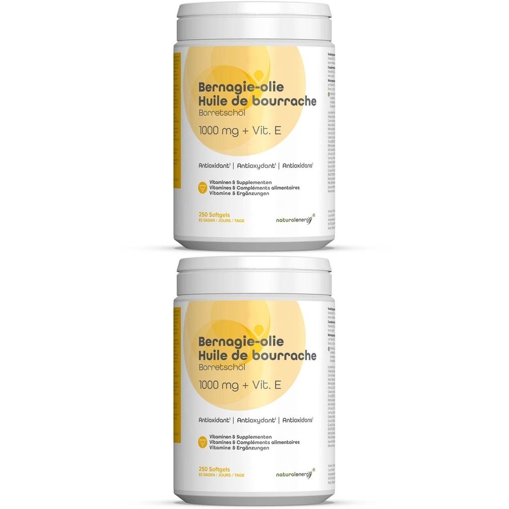 Natural Energy Bernagie Olie 1000mg + Vitamine E