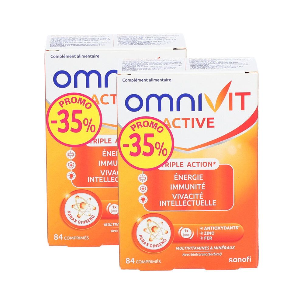 Omnivit Active Prix Réduit | Multivitamine pour Énergie, Immunité & Concentration Mentale