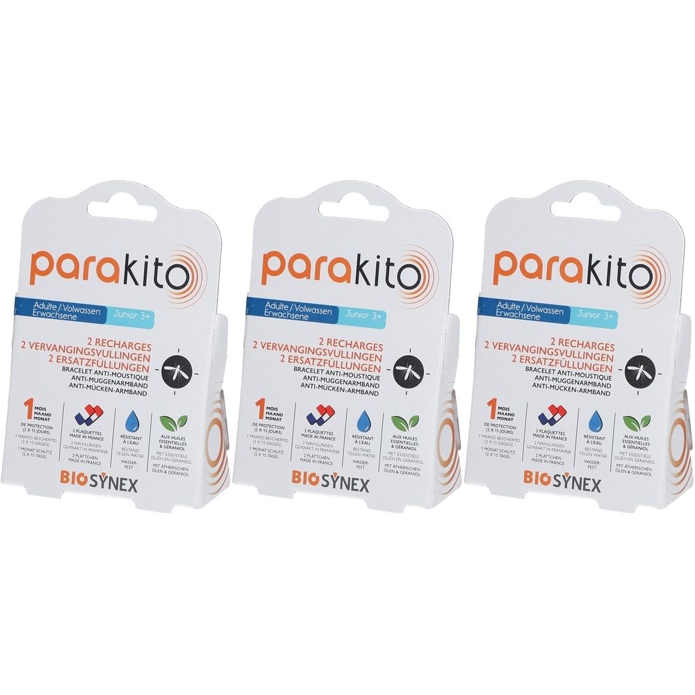 Parakito 2 Recharges pour Bracelet Anti-Moustique