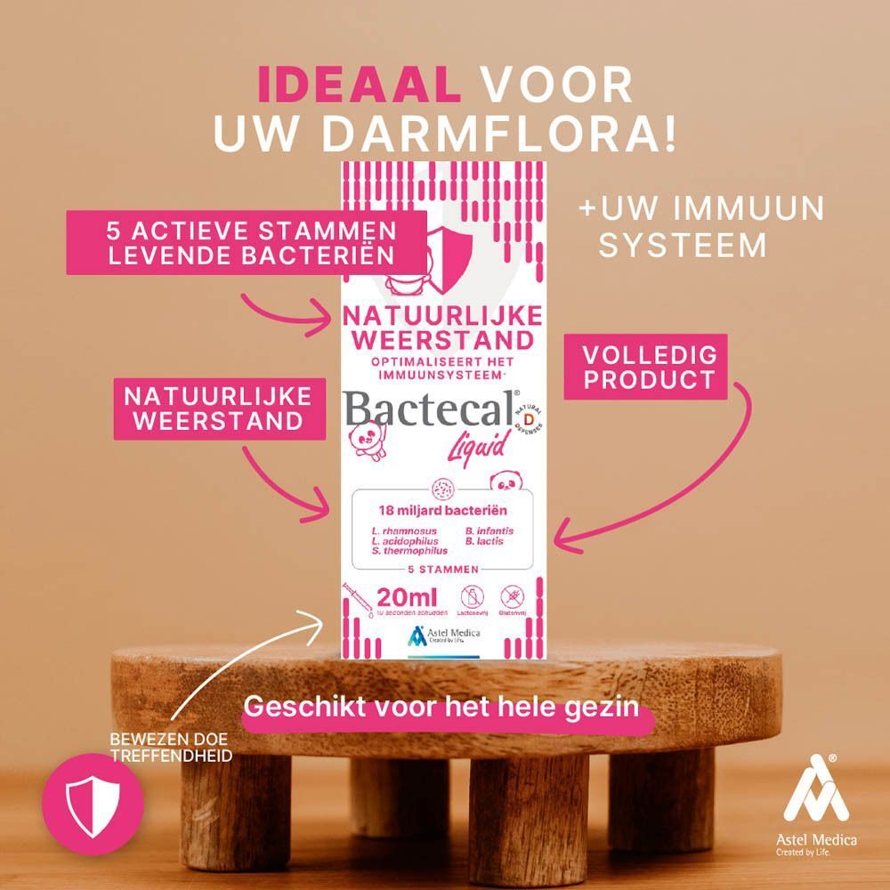 Bactecal Liquid fles met 10 miljard bacteriën, 20 ml.