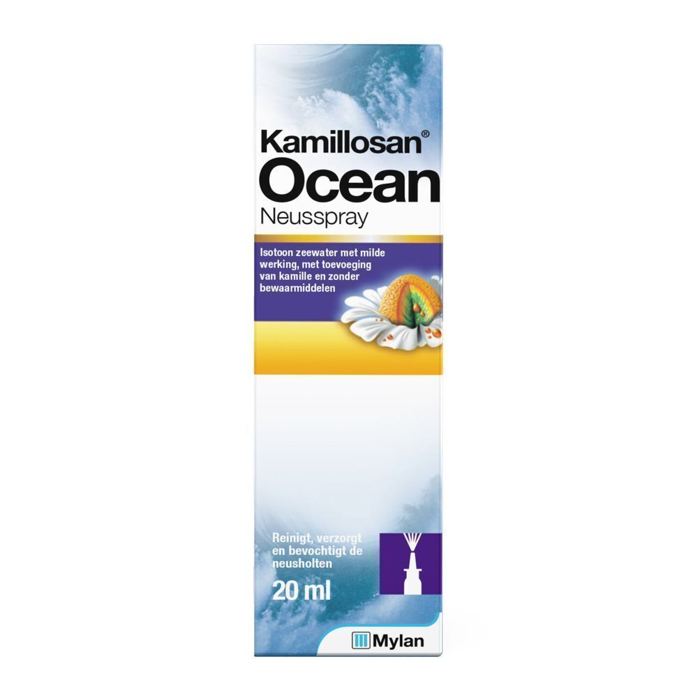 Verschillende Kamillosan producten. Neusspray, oogdruppels en steriele doekjes.