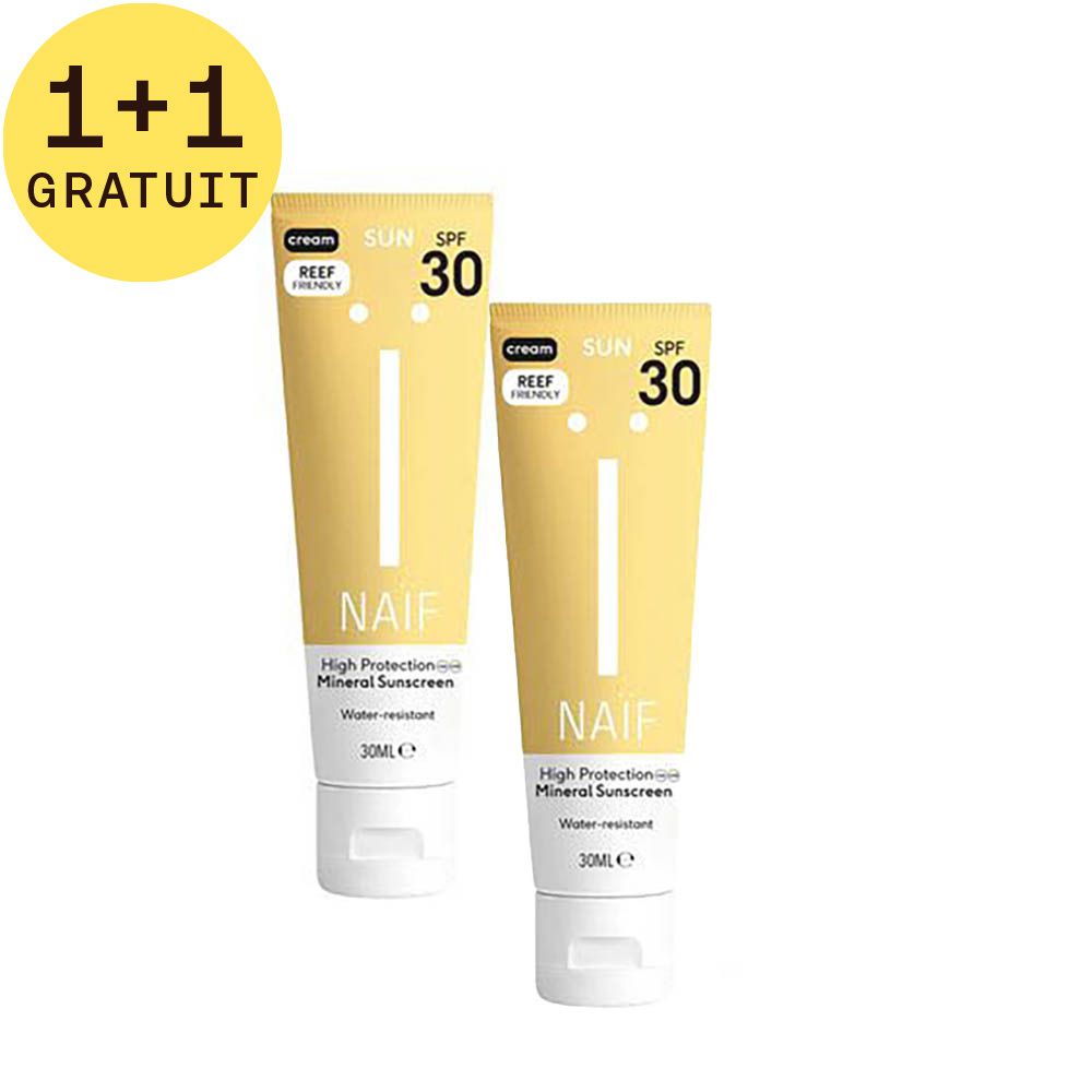 Naïf Sun Mineral Sunscreen SPF30 1+1 GRATUIT
