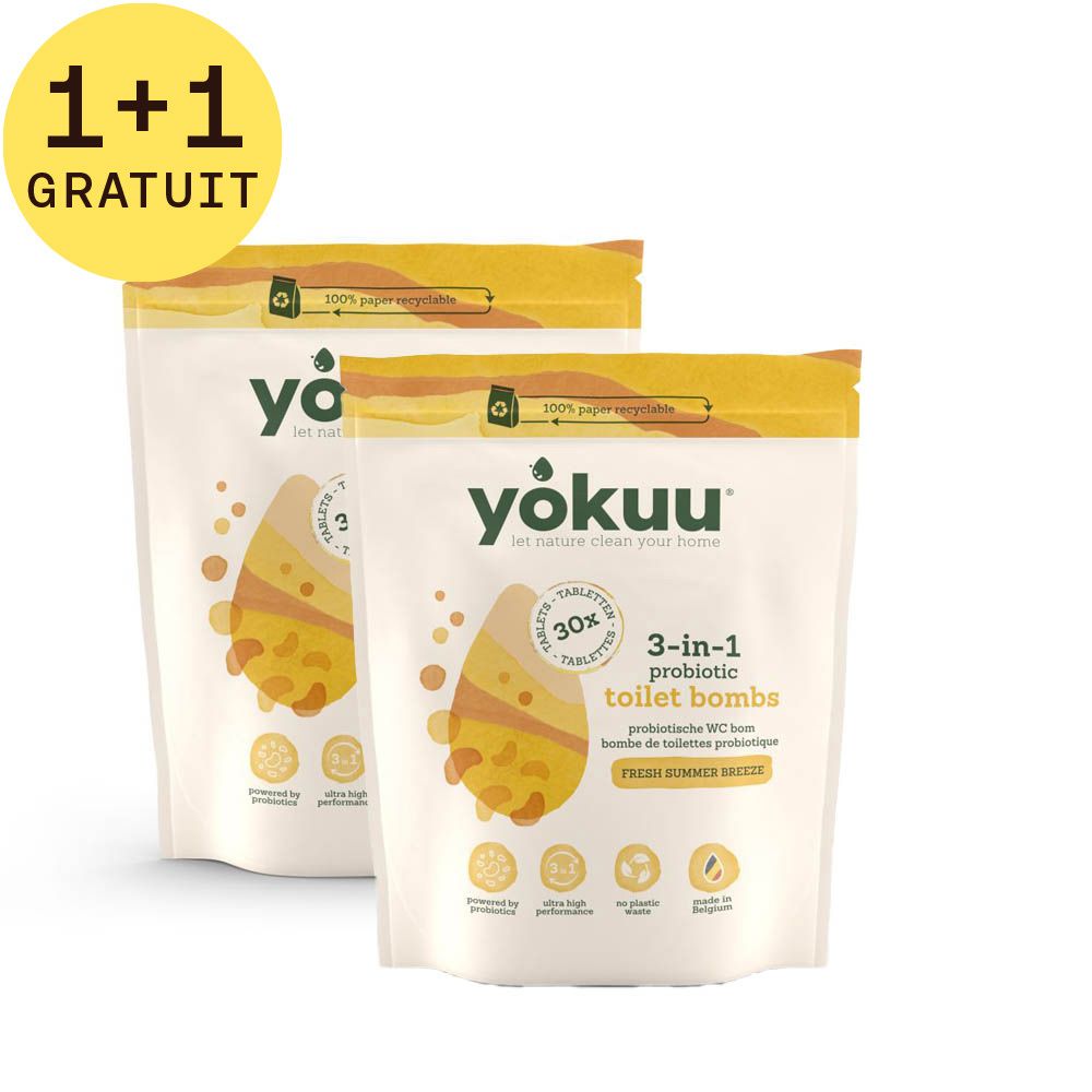Yokuu Bombes de Toilettes Probiotiques 3-en-1 Fresh Summer Breeze 1+1 GRATUIT