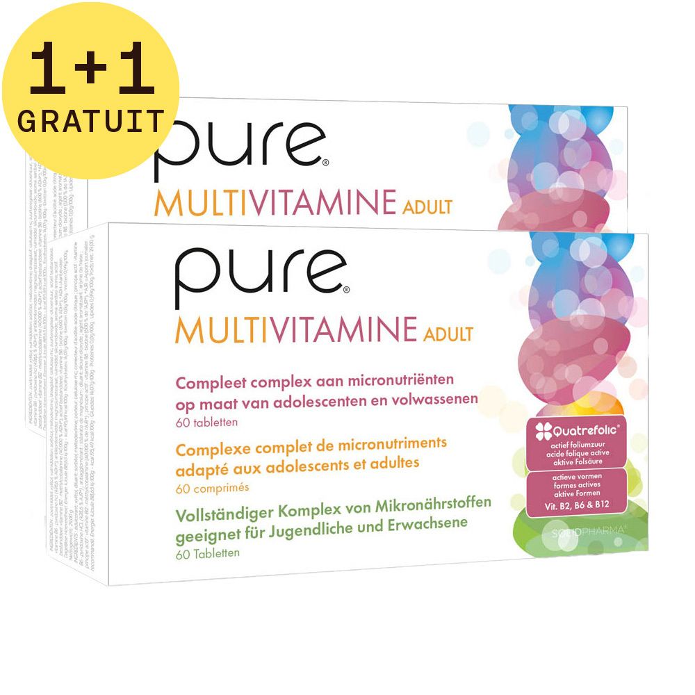 Pure® Multivitamine Adult 1+1 GRATUIT