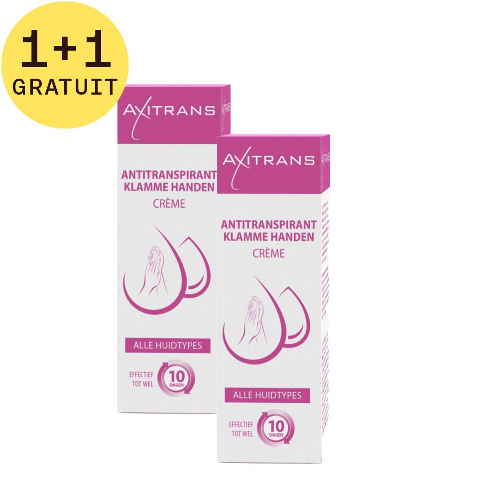 Axitrans Antitranspirant Crème Mains Moites 1+1 GRATUIT