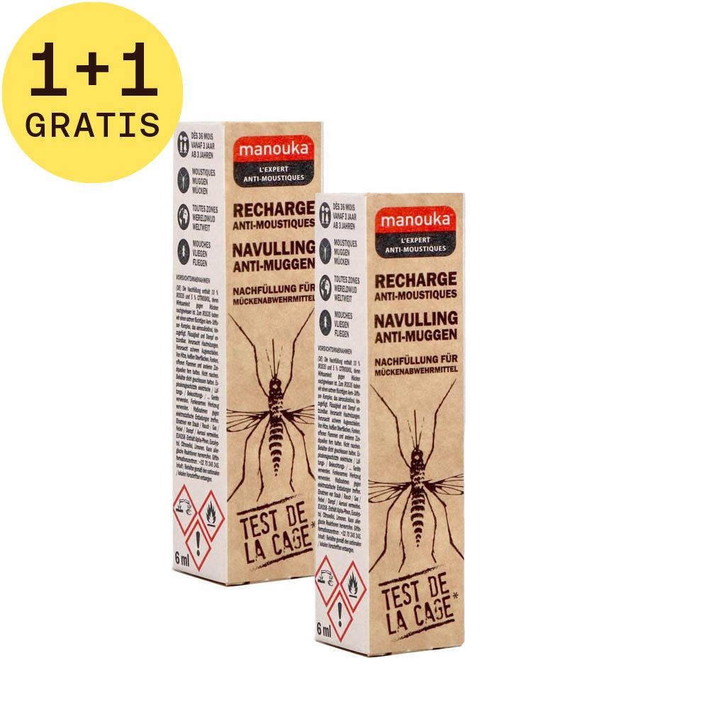 Manouka Navulling Anti-Muggen 1+1 GRATIS
