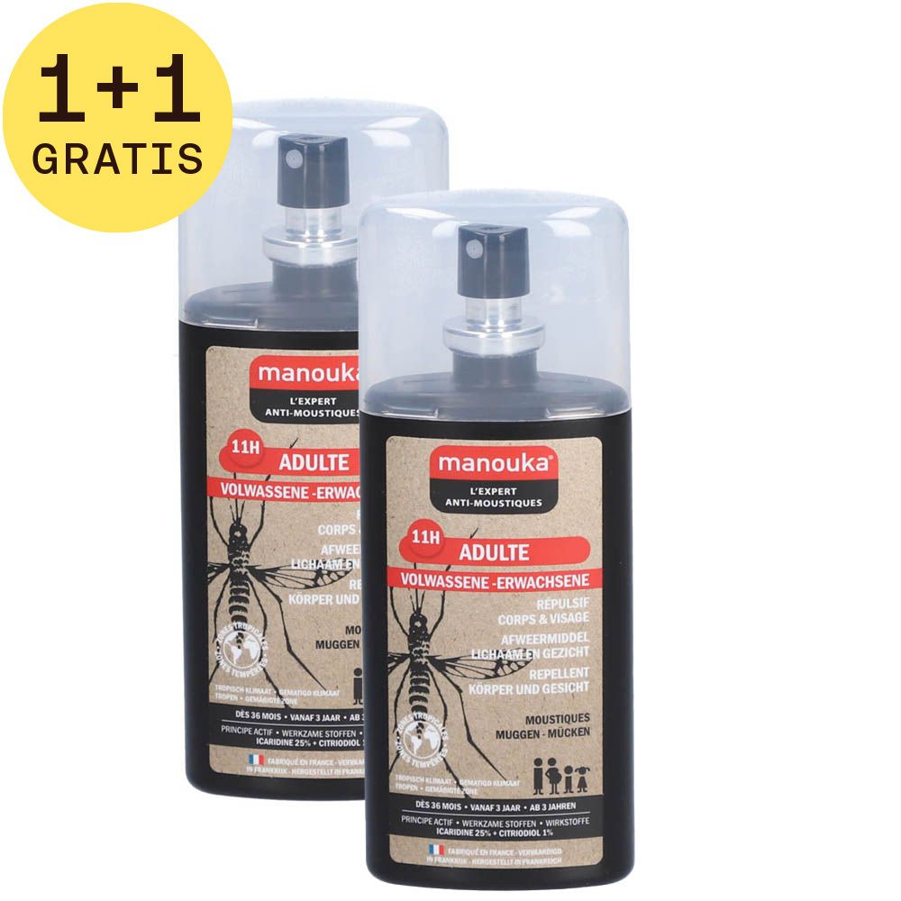 Manouka® Volwassene Afweermiddel 1+1 GRATIS