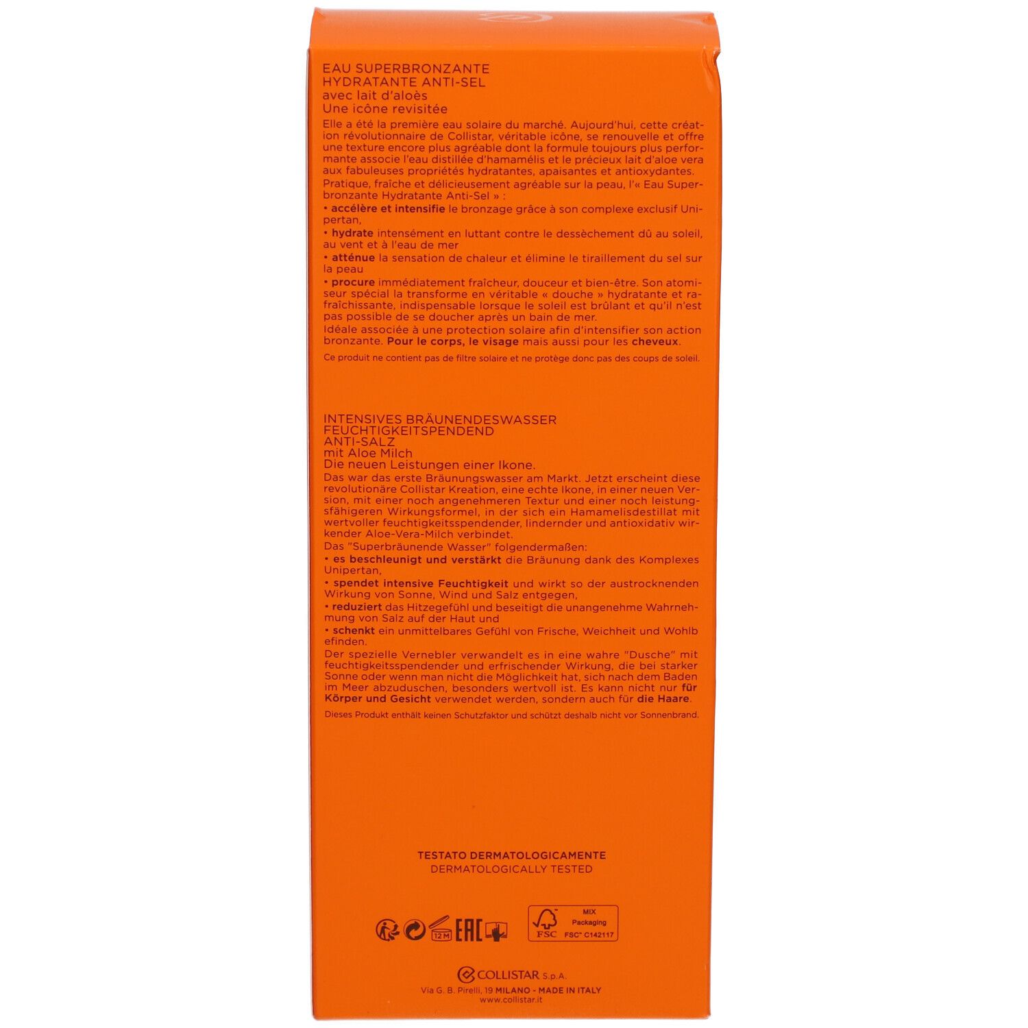 Collistar Supertanning Water Moisturizing Anti-Salt