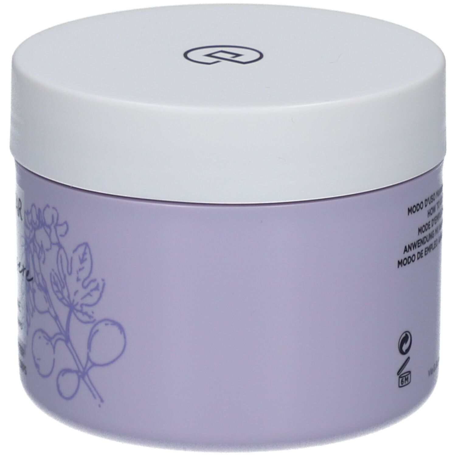 Lila pot met witte deksel. Opschrift: Collistar, Benessere, Fico e Glicine, Melting Body Butter.