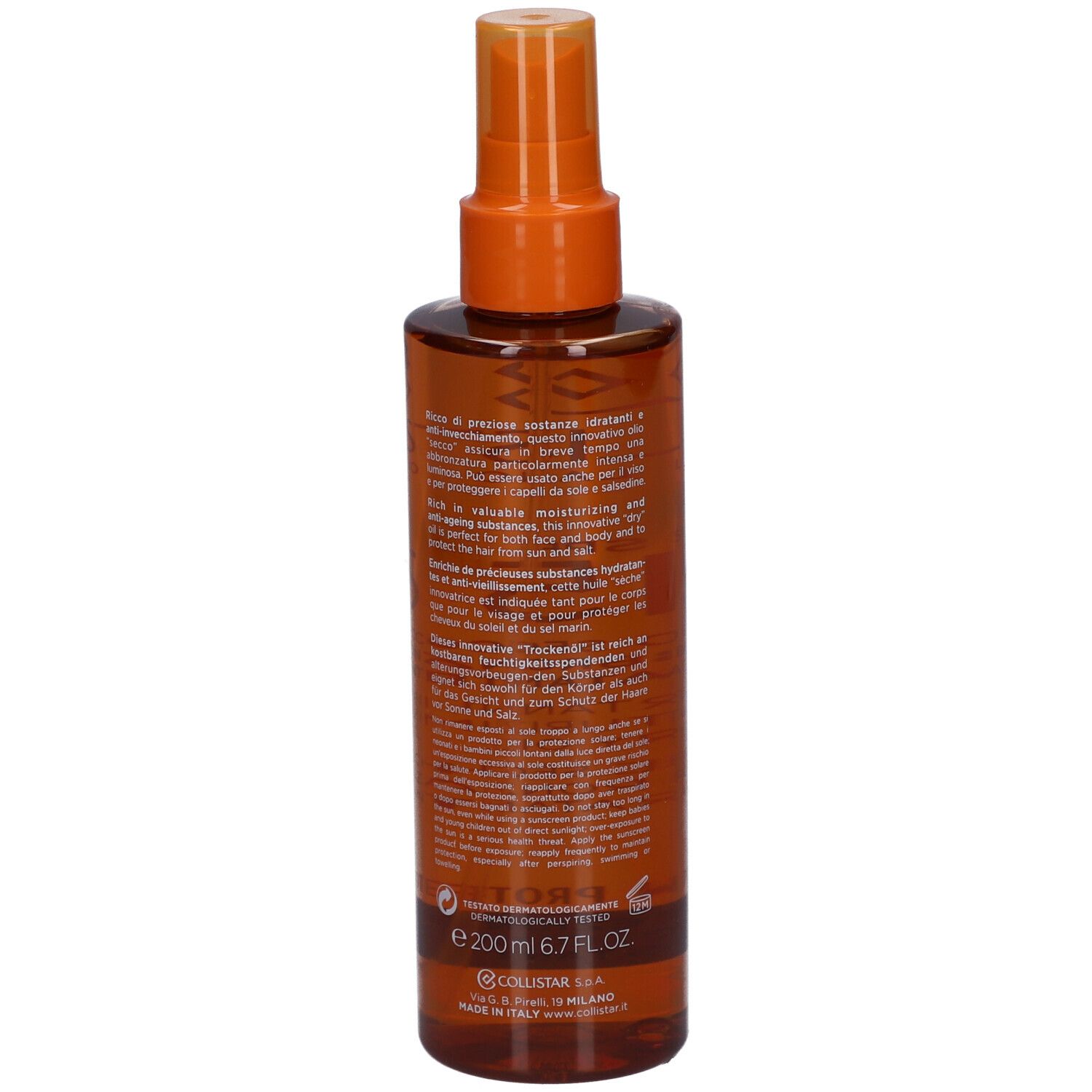 Collistar Supertanning Moisturizing Dry Oil SPF 15