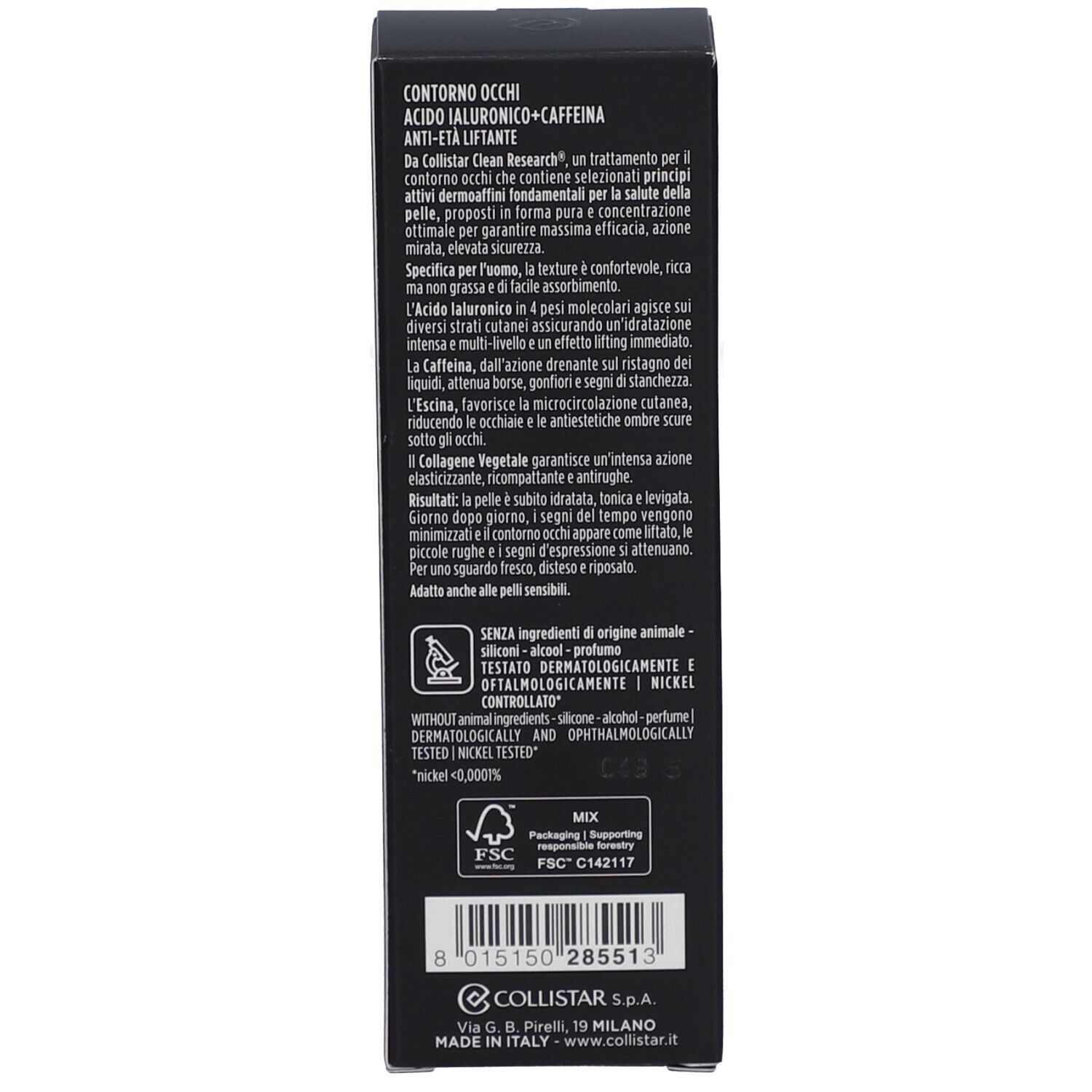Collistar Men Eye Contour Hyaluronic Acid + Caffeine