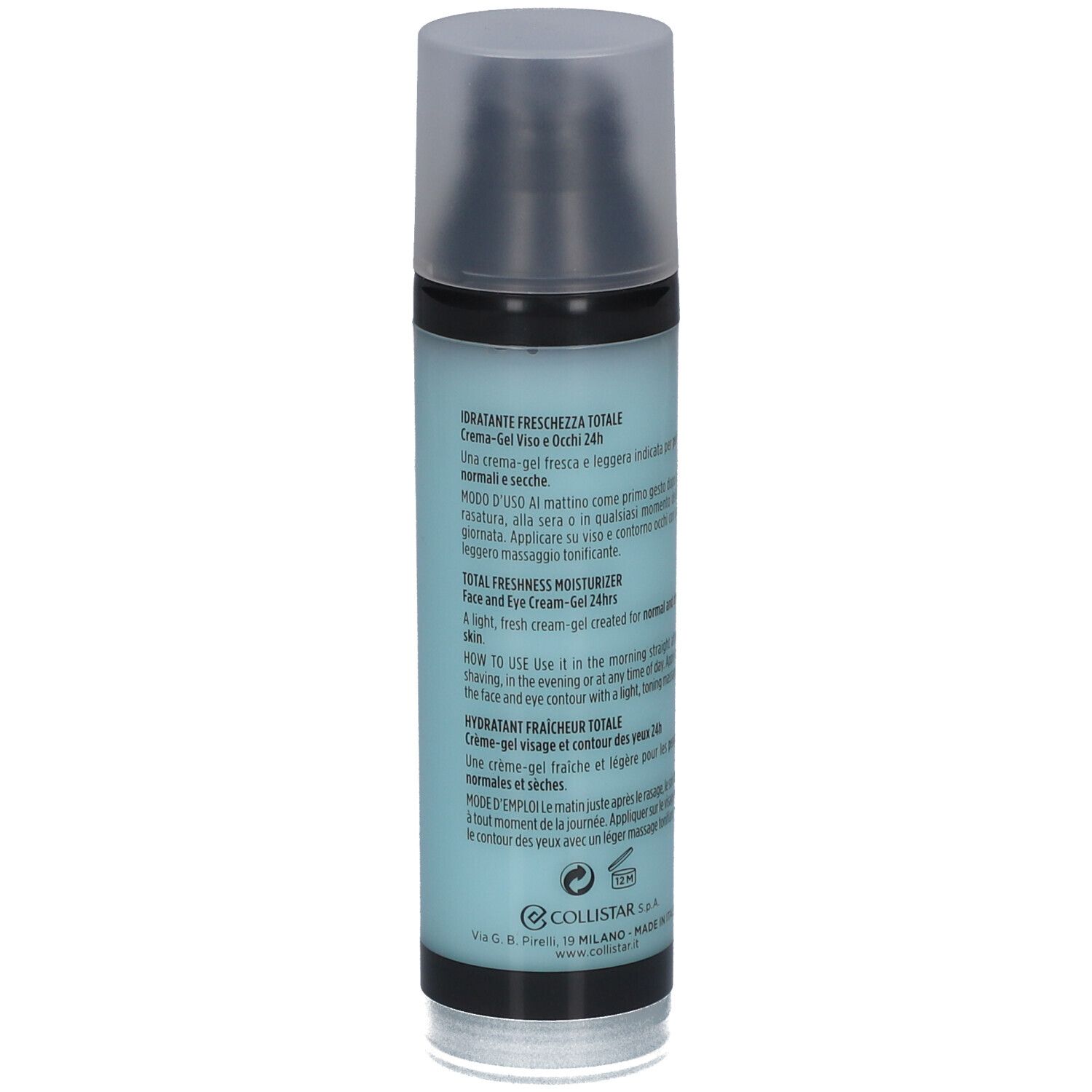 Collistar Hydra Total Freshness Moisturizer Face and Eye Cream-Gel 24hrs