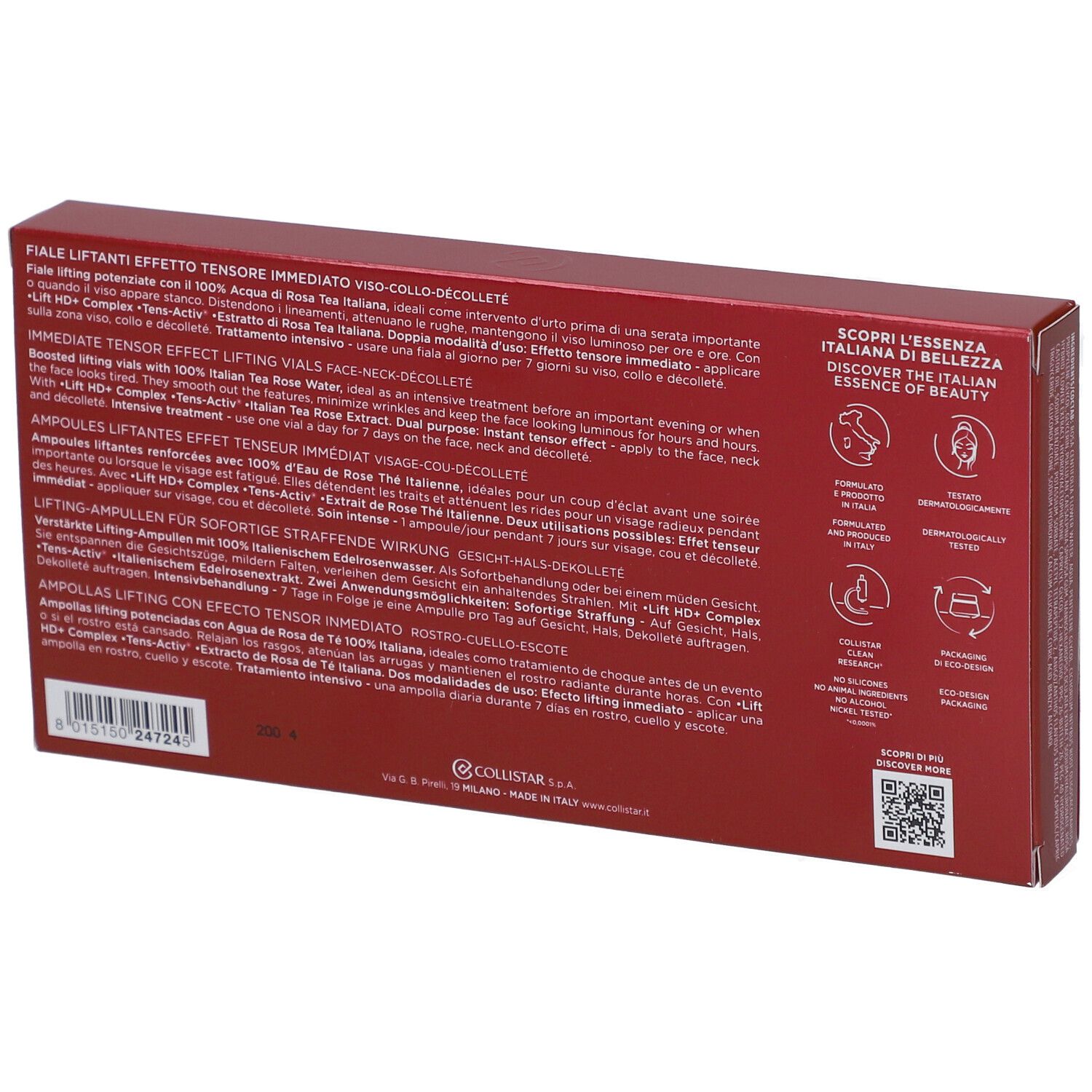 Collistar Lift HD+ Lifting Vials Immediate Tensor Effect