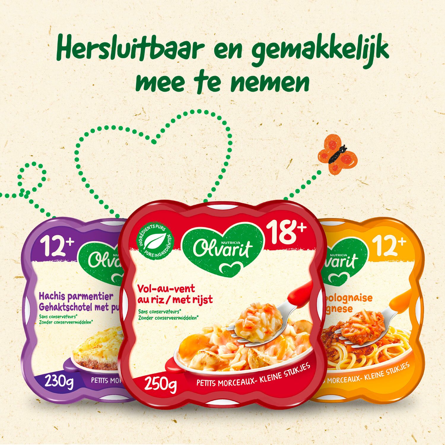 Olvarit Bord 12m+ Spaghetti Bolognese