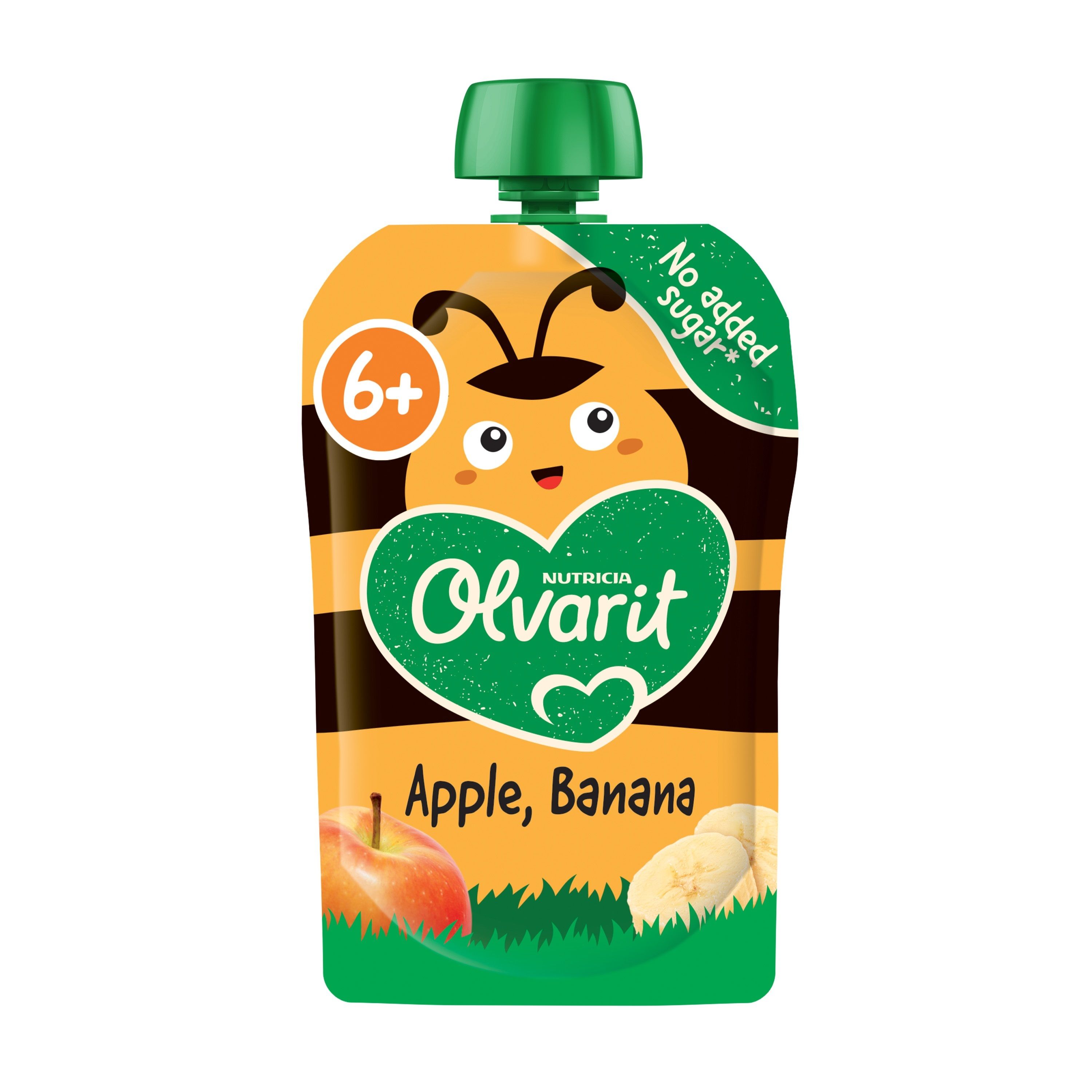 Olvarit | Knijpzakje | Babyvoeding Vanaf 6 Maanden | Appel Banaan