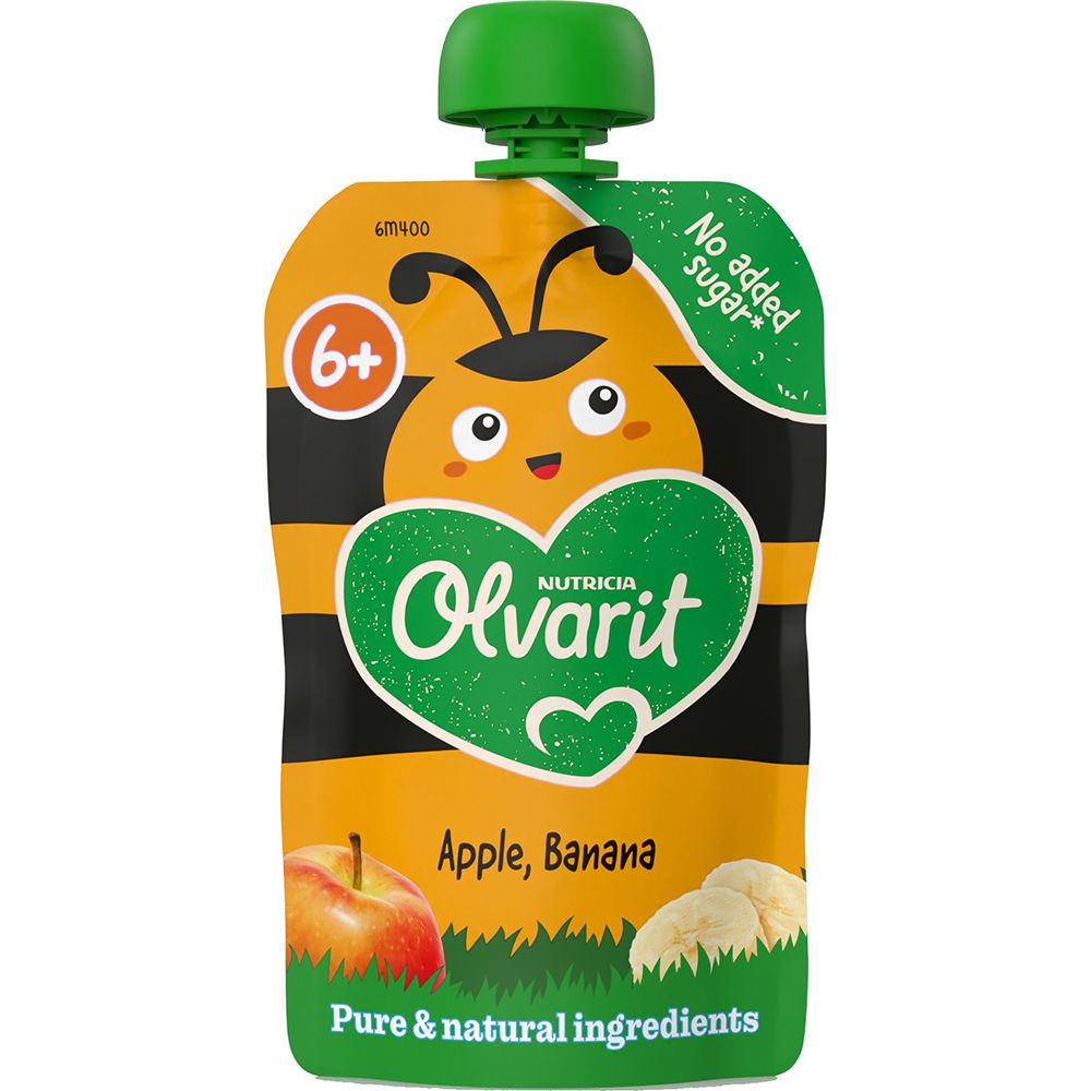 Olvarit | Gourde Fruits | Bébé Dès 6 Mois| Pomme Banane