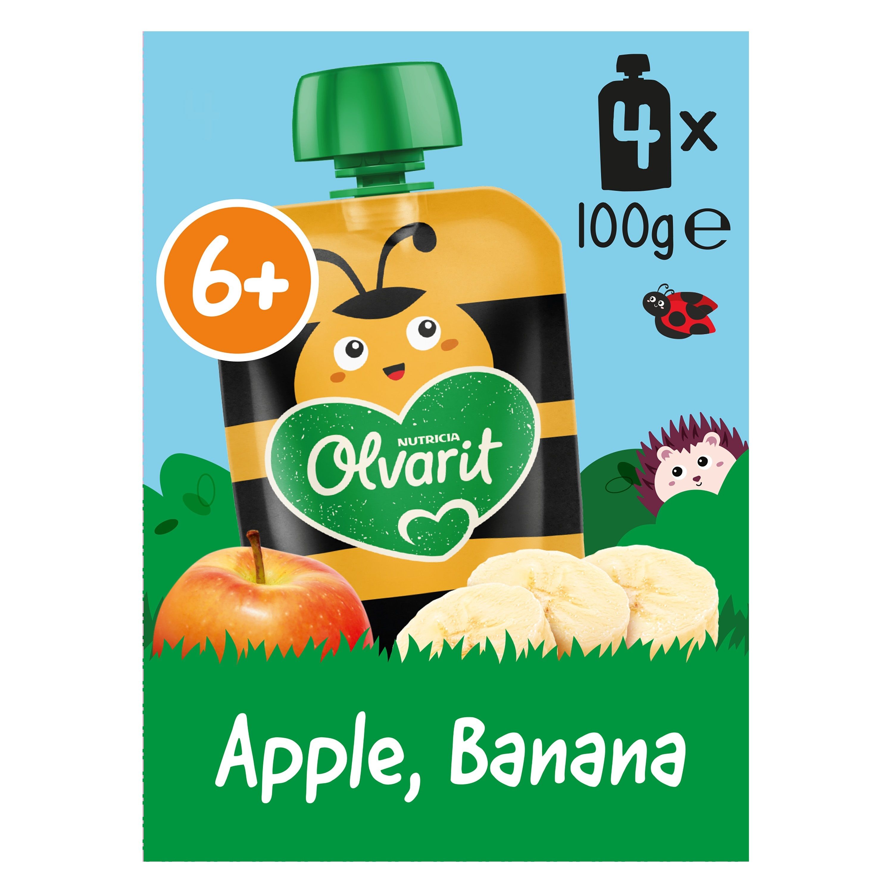 Olvarit | Gourde Fruits | Bébé Dès 6 Mois| Pomme Banane