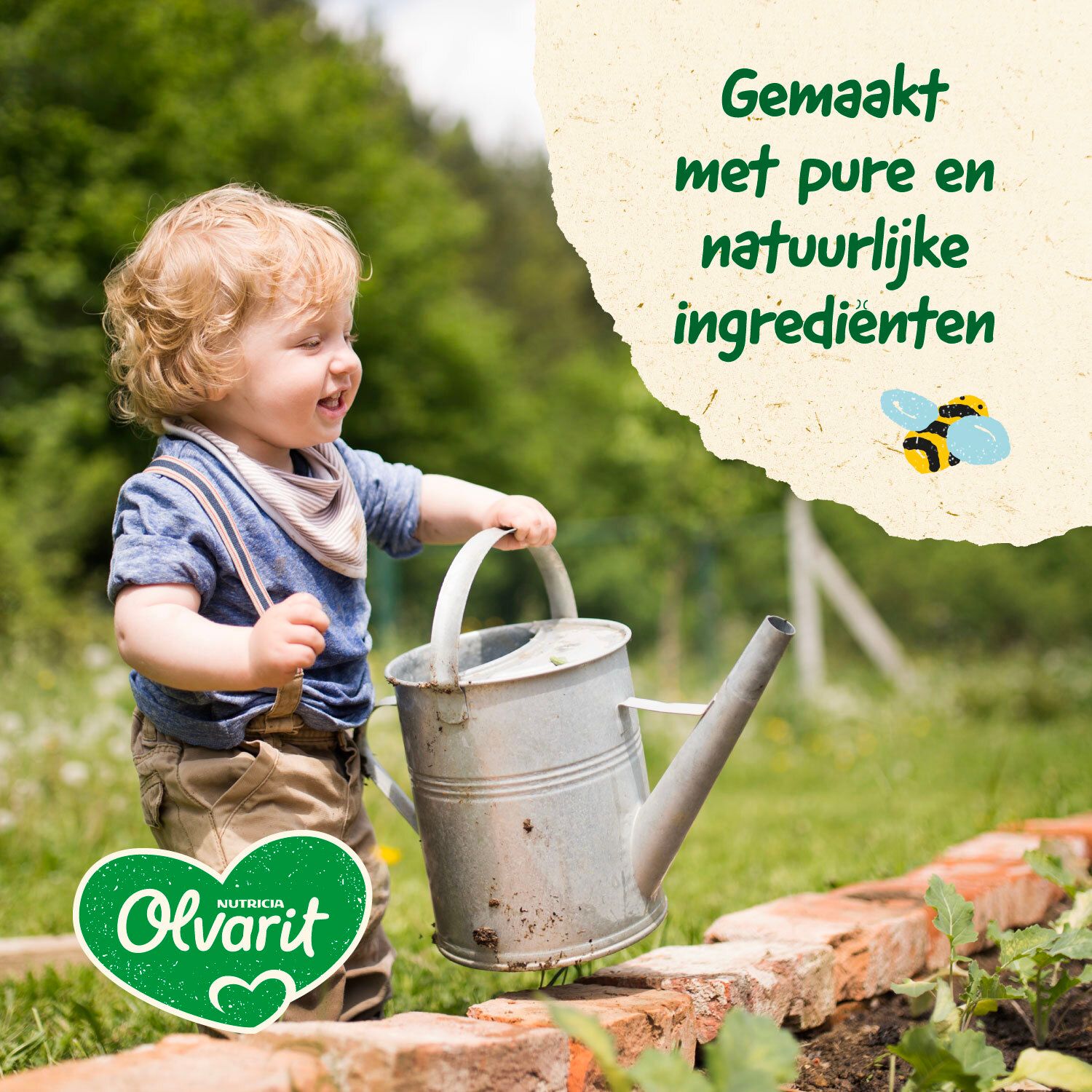 Olvarit Knijpzakje 8m+ Abrikoos, Peer, Banaan