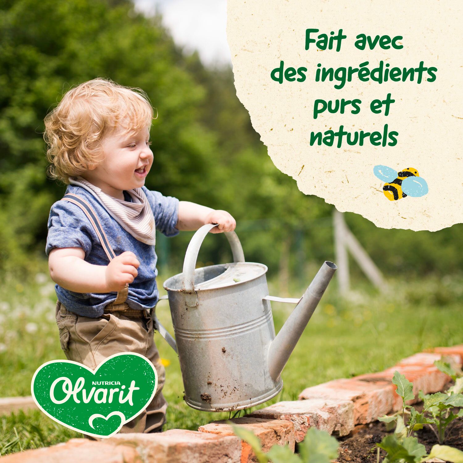 Olvarit | Gourde Fruits | Bébé Dès 12 Mois | Pomme Banane Cassis Myrtille