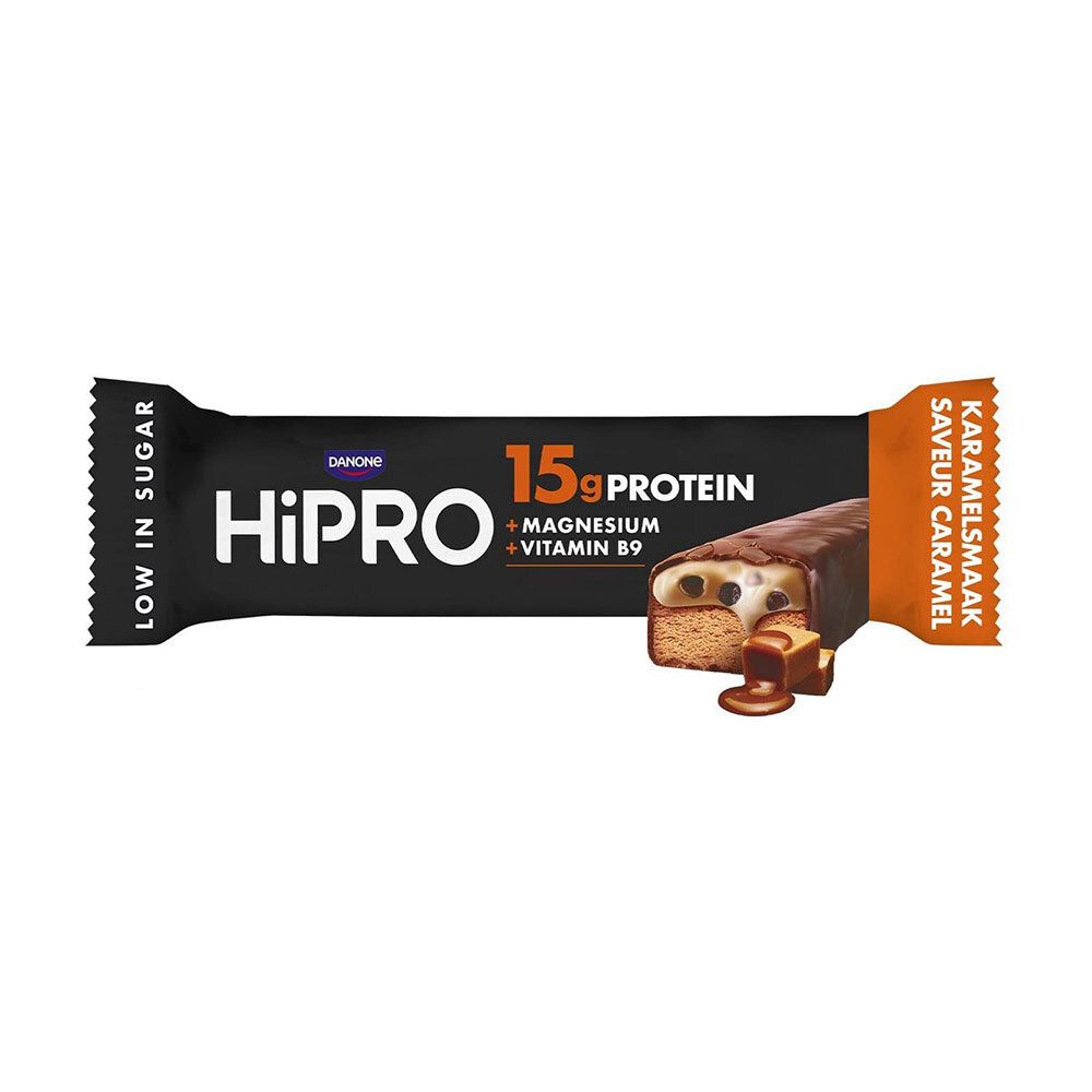 HiPPRO Barre Protéinée | Saveur Caramel | 15 g Protéines | Avec du Magnésium et des Vitamines B9