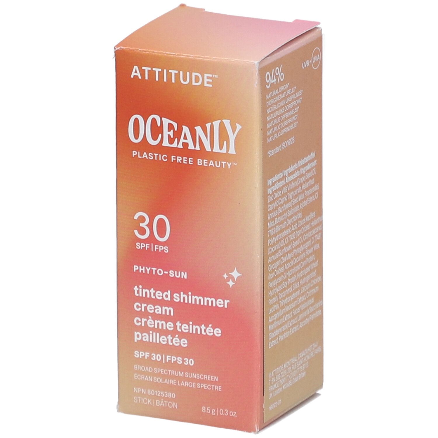 Attitude Oceanly Phyto Sun | Crème Teintée Pailletée SPF30