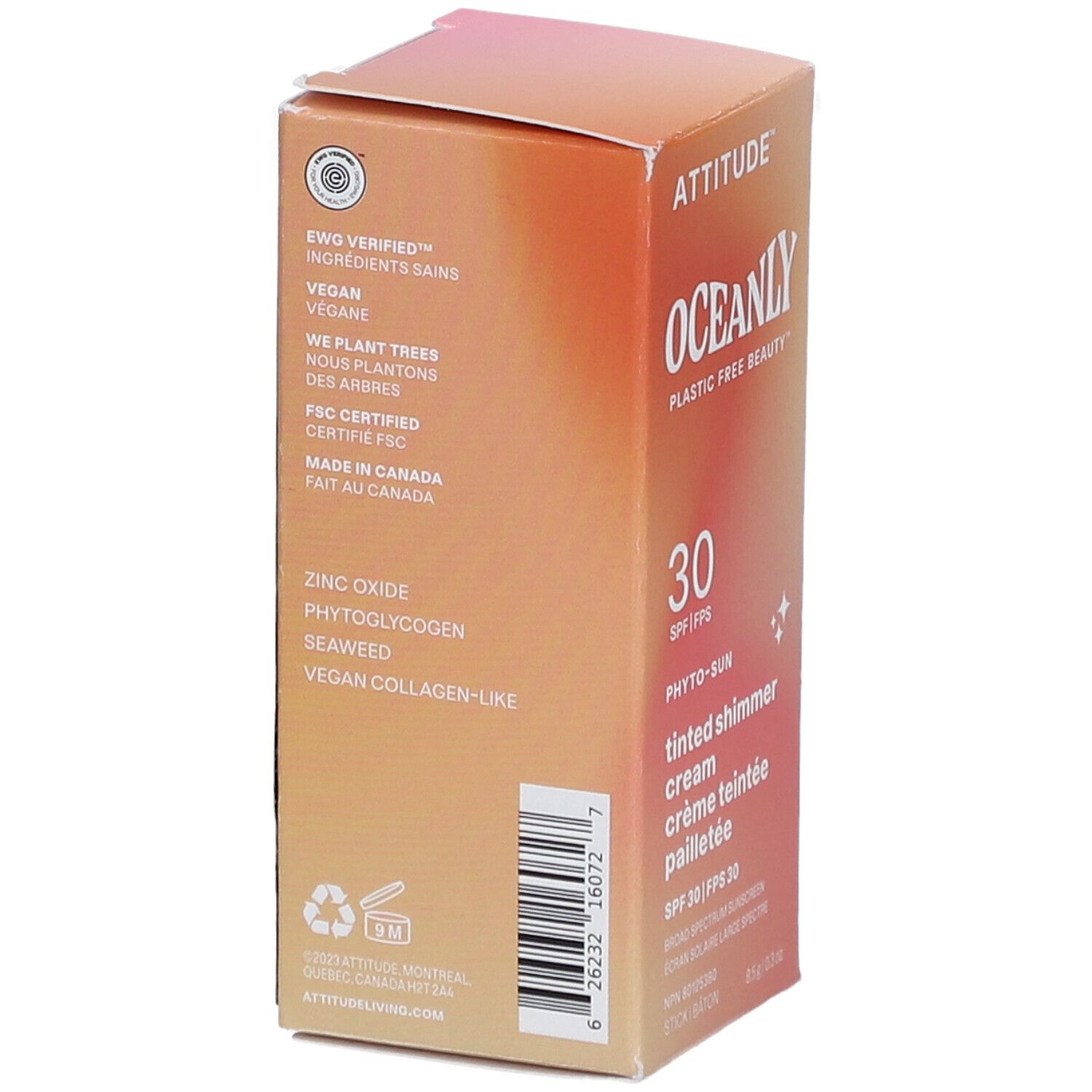 Attitude Oceanly Phyto Sun | Crème Teintée Pailletée SPF30