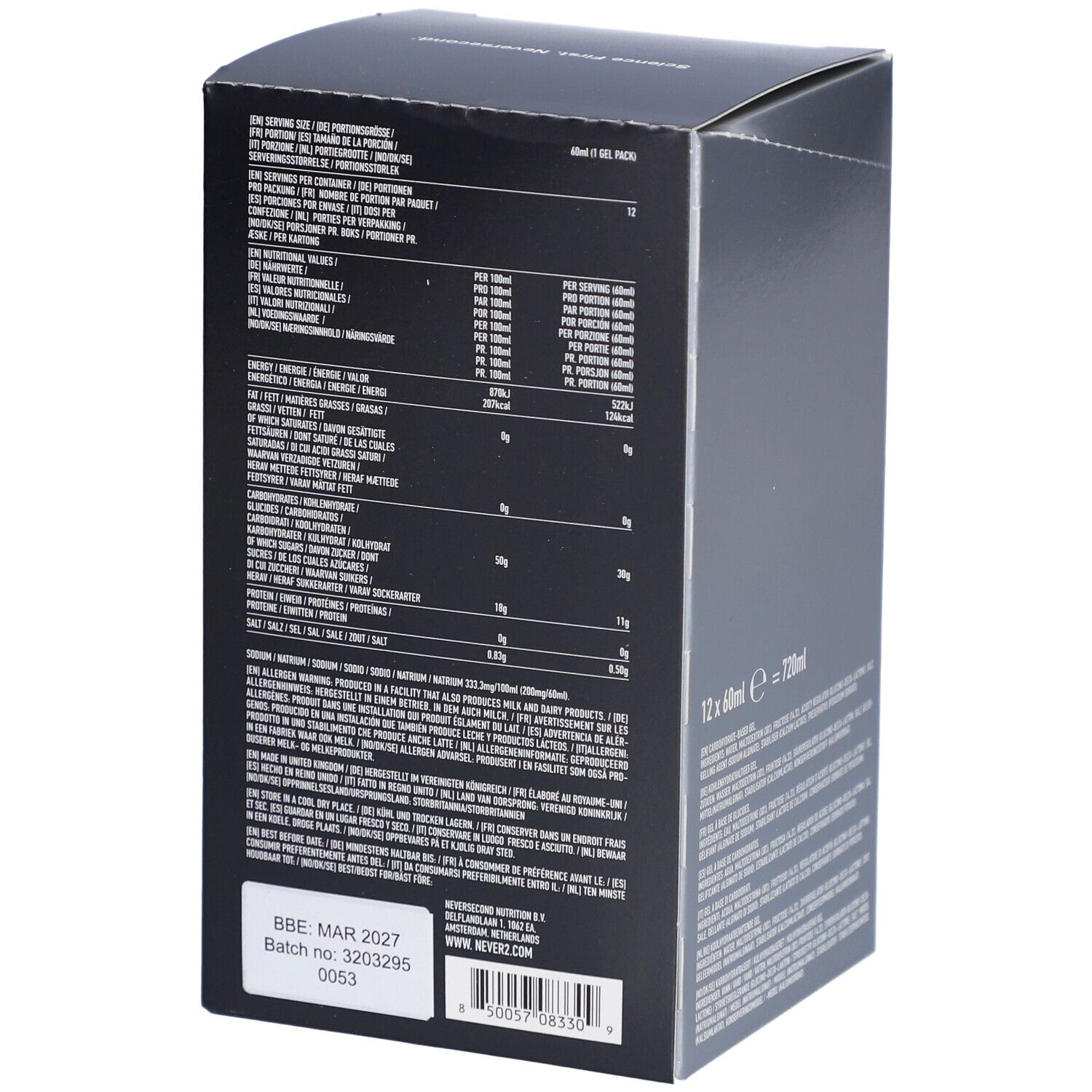 Neversecond C30 Energy Gel Neutrale Smaak